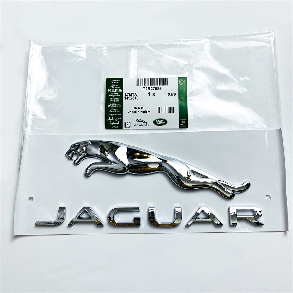 Jaguar F-TYPE F-PACE E-PACE Chrome Sliver Leaper Boot Badge T2R27585 Italiaspares