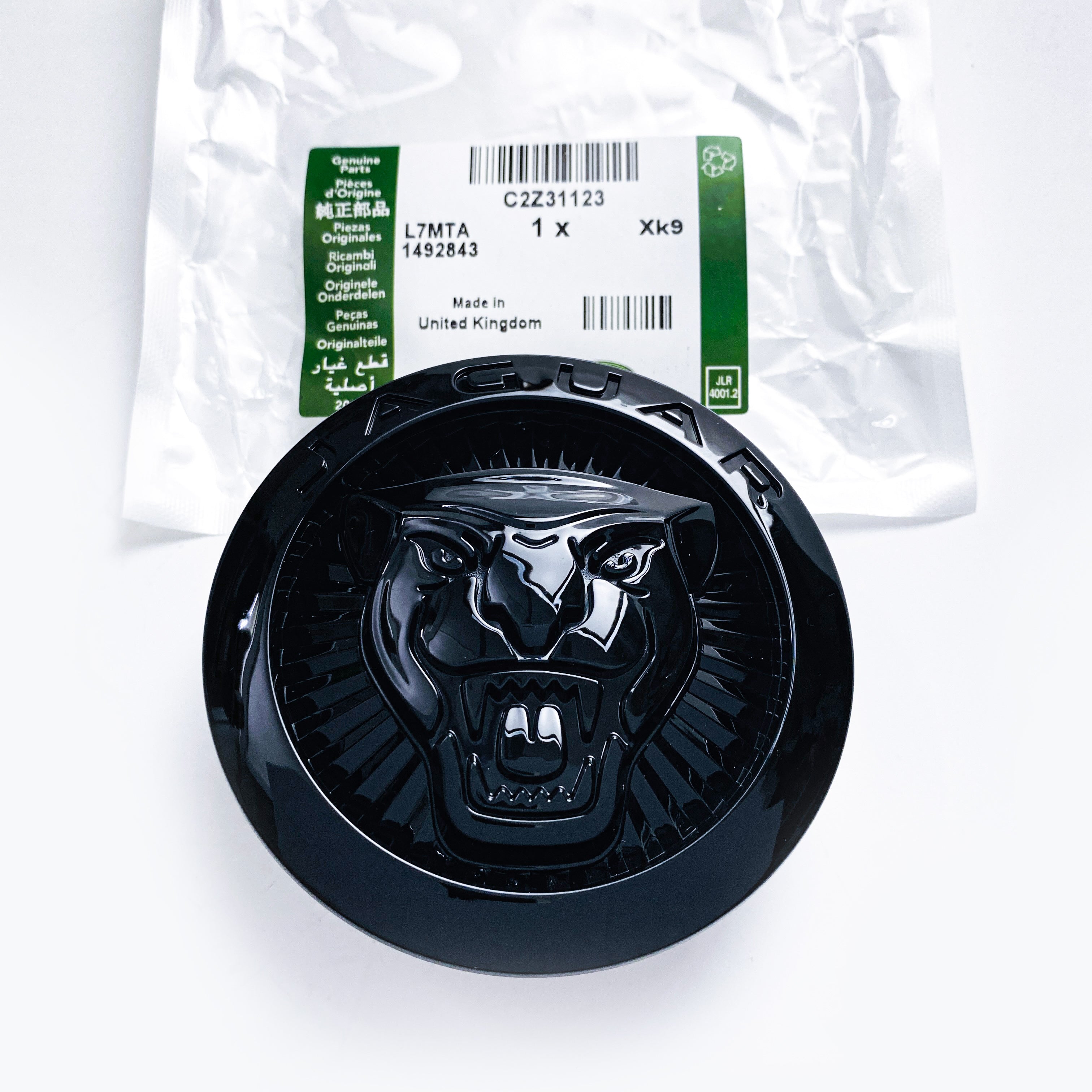 Jaguar Gloss Black Growler Radiator Grille Badge Logo Nameplate Emblem C2Z31123 Italiaspares