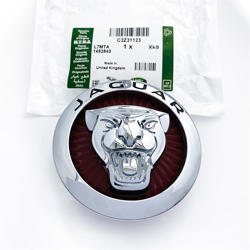 Jaguar Chrome & Red Growler Radiator Grille Badge Logo Nameplate Emblem C2Z31123 Italiaspares