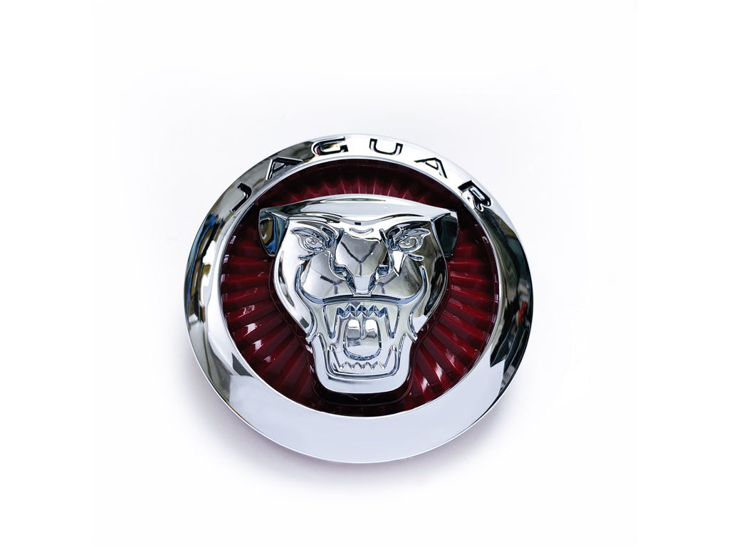 Jaguar Chrome & Red Growler Radiator Grille Badge Logo Nameplate Emblem C2Z31123 Italiaspares