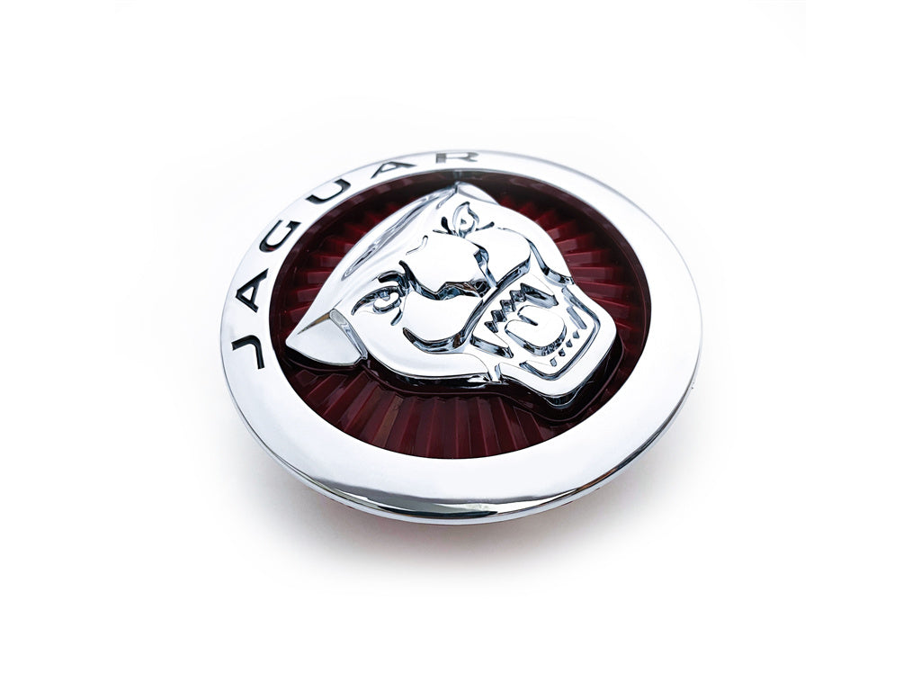 Jaguar Chrome & Red Growler Radiator Grille Badge Logo Nameplate Emblem C2Z31123 Italiaspares