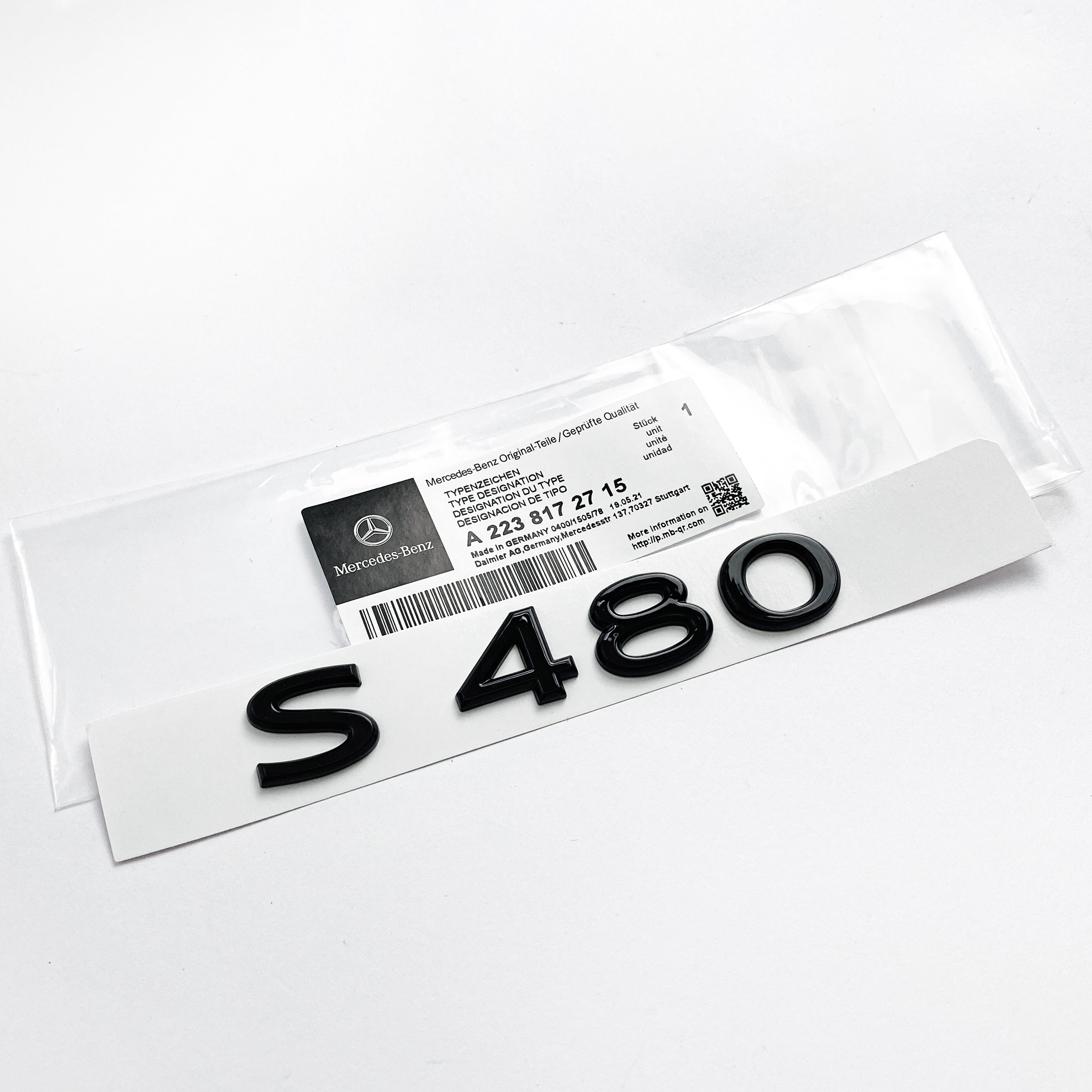 Mercedes Benz Gloss Black "S480" Letter Emblem Trunk Logo Nameplate Badge Italiaspares