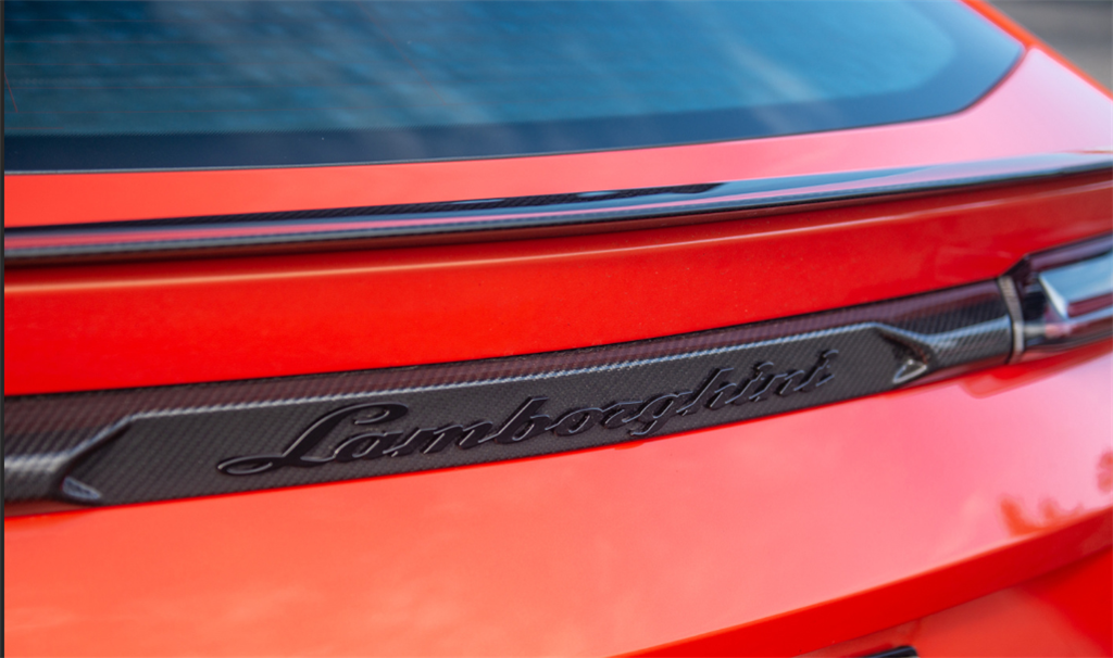 1X Lamborghini URUS Logo Script Lettering Emblem Gloss Black Badge 4ML853742 Italiaspares