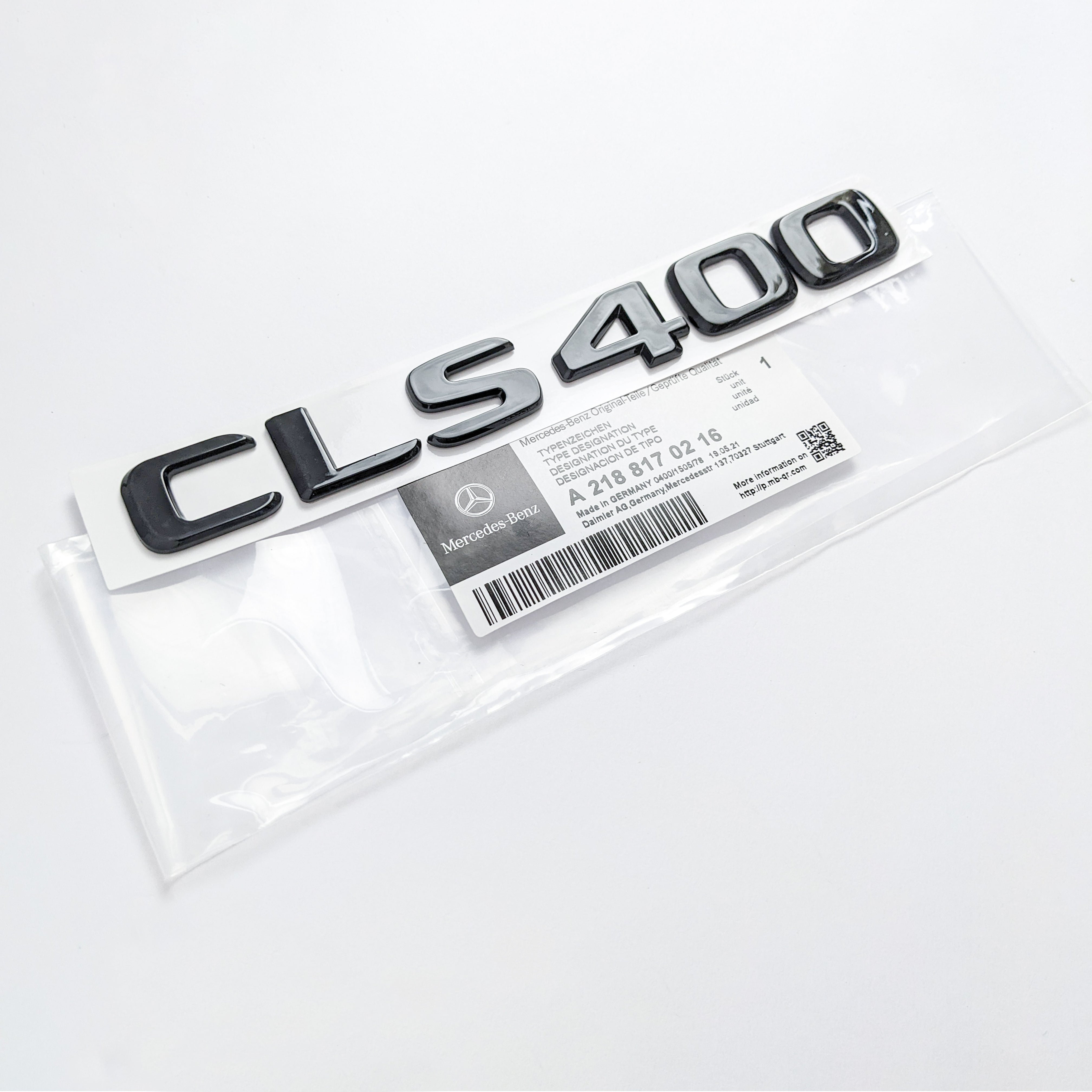 Mercedes Benz "GLS400" Gloss Black Rear Trunk Emblem Letter Badge Italiaspares