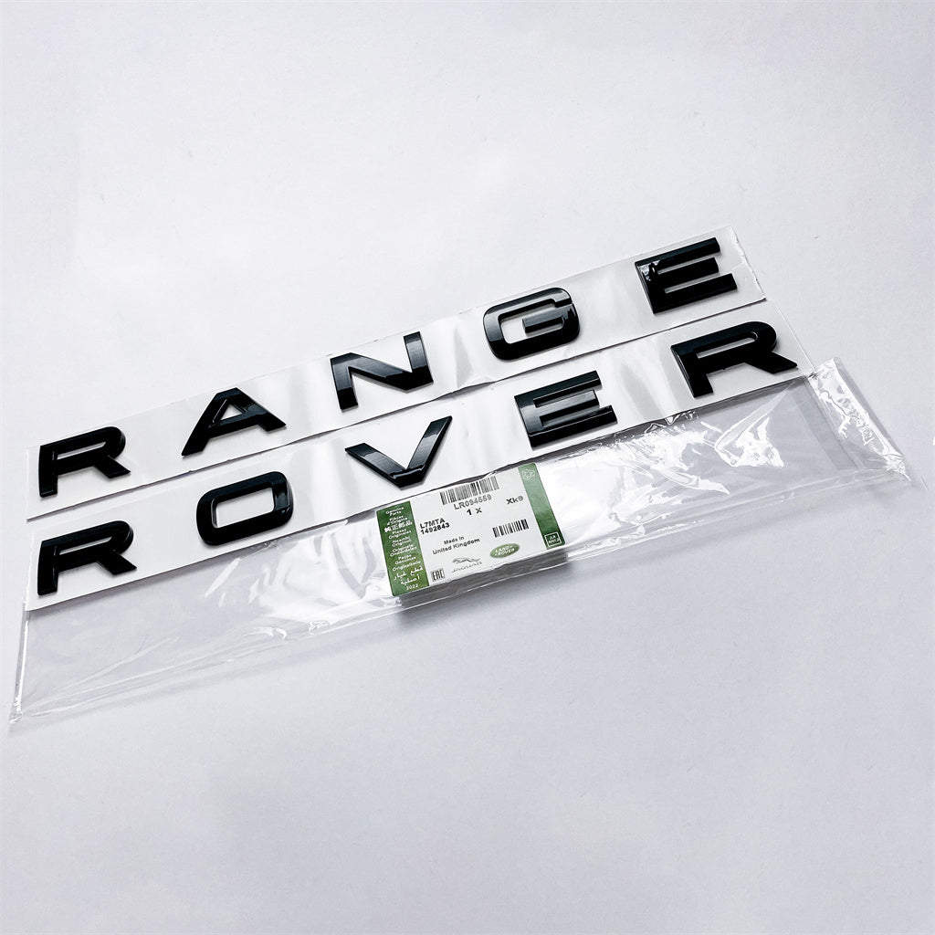 Land Rover Rear Front Hood Emblem fit "Range Rover" Sport Evoque Letter Gloss Black Nameplate LR094559 Italiaspares
