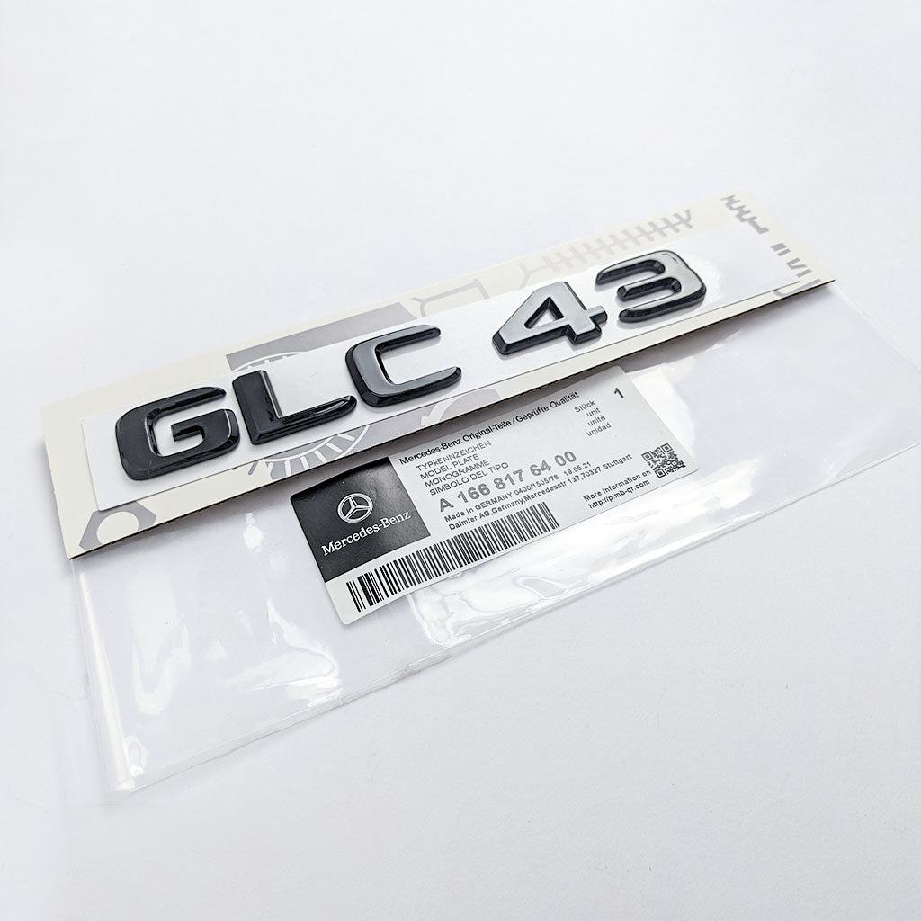 Mercedes Benz "GLC43" Gloss Black Letters Rear Trunk Emblem Badge Italiaspares