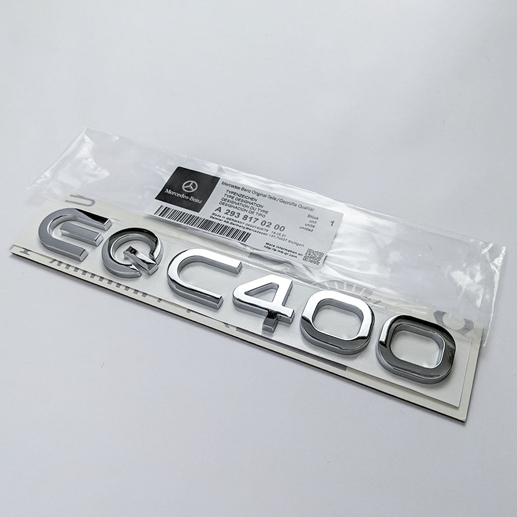 Mercedes Benz Chrome Sliver "EQC400" Rear Trunk Letter Badge Logo Italiaspares