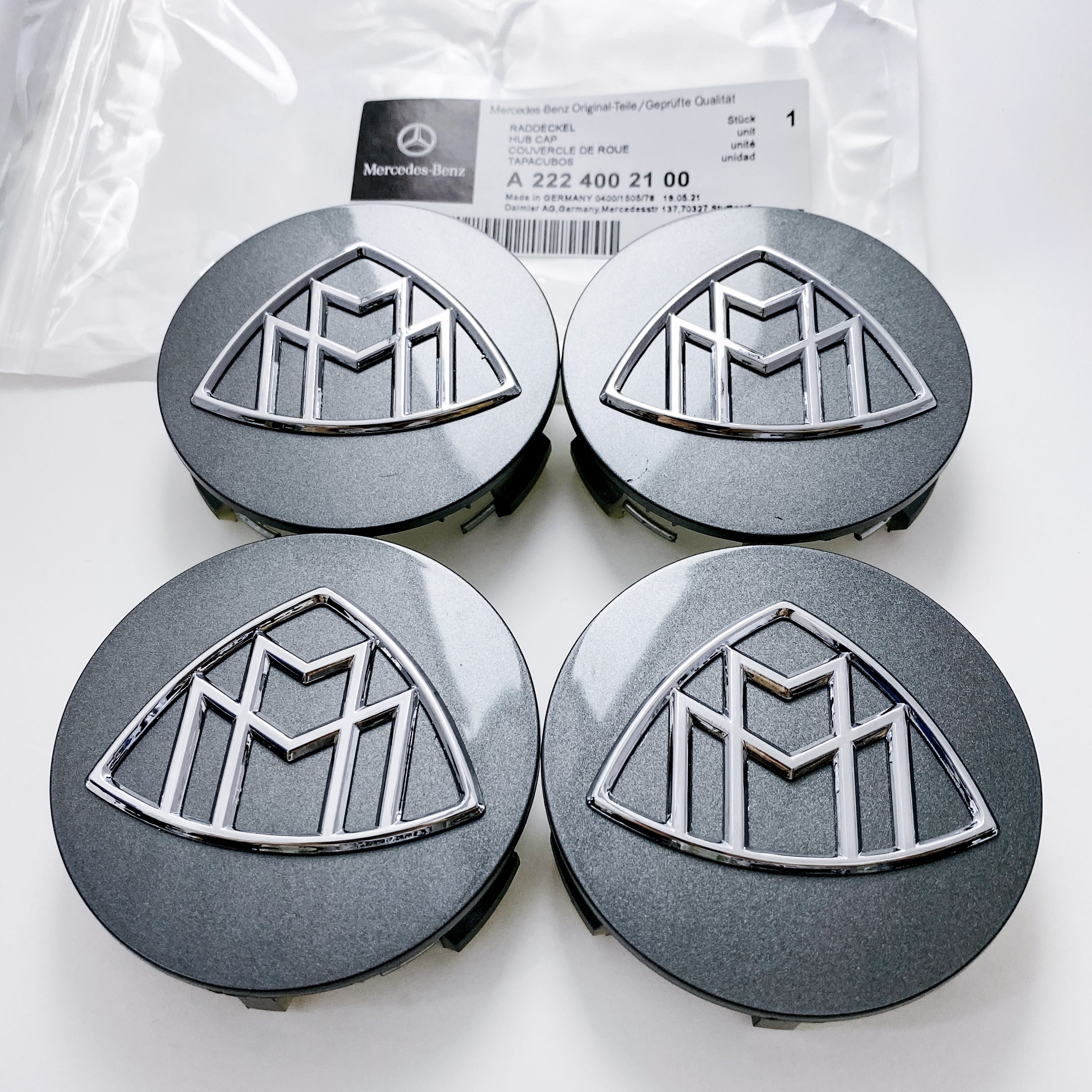 Mercedes Benz Maybach Wheel Center Hub Cap Cover Logo Emblem 4Pcs A2224002100 Italiaspares