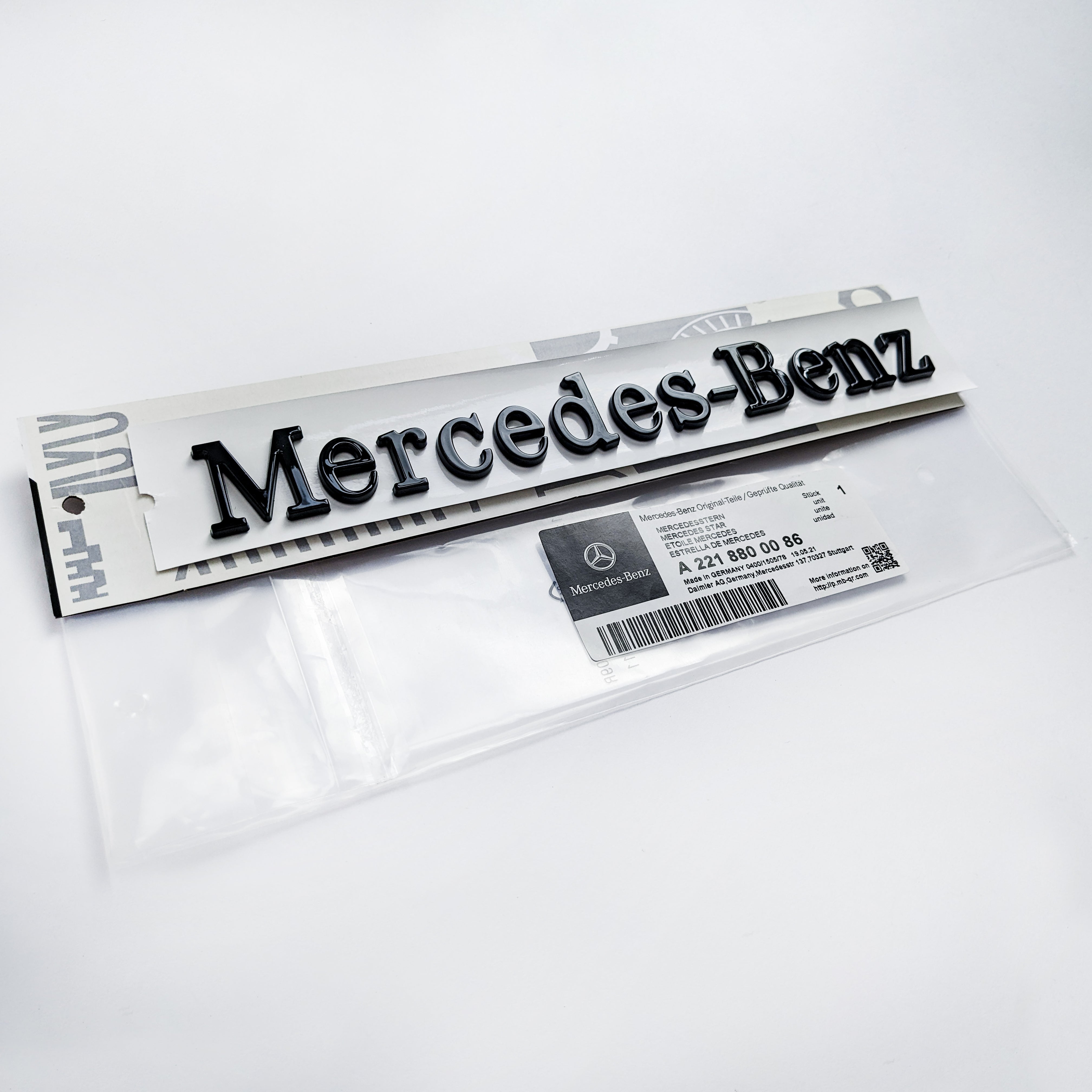 Mercedes "Mercedes-Benz"  Letters Trunk Emblem Badge Sticker 1PCS A2218800086 Italiaspares
