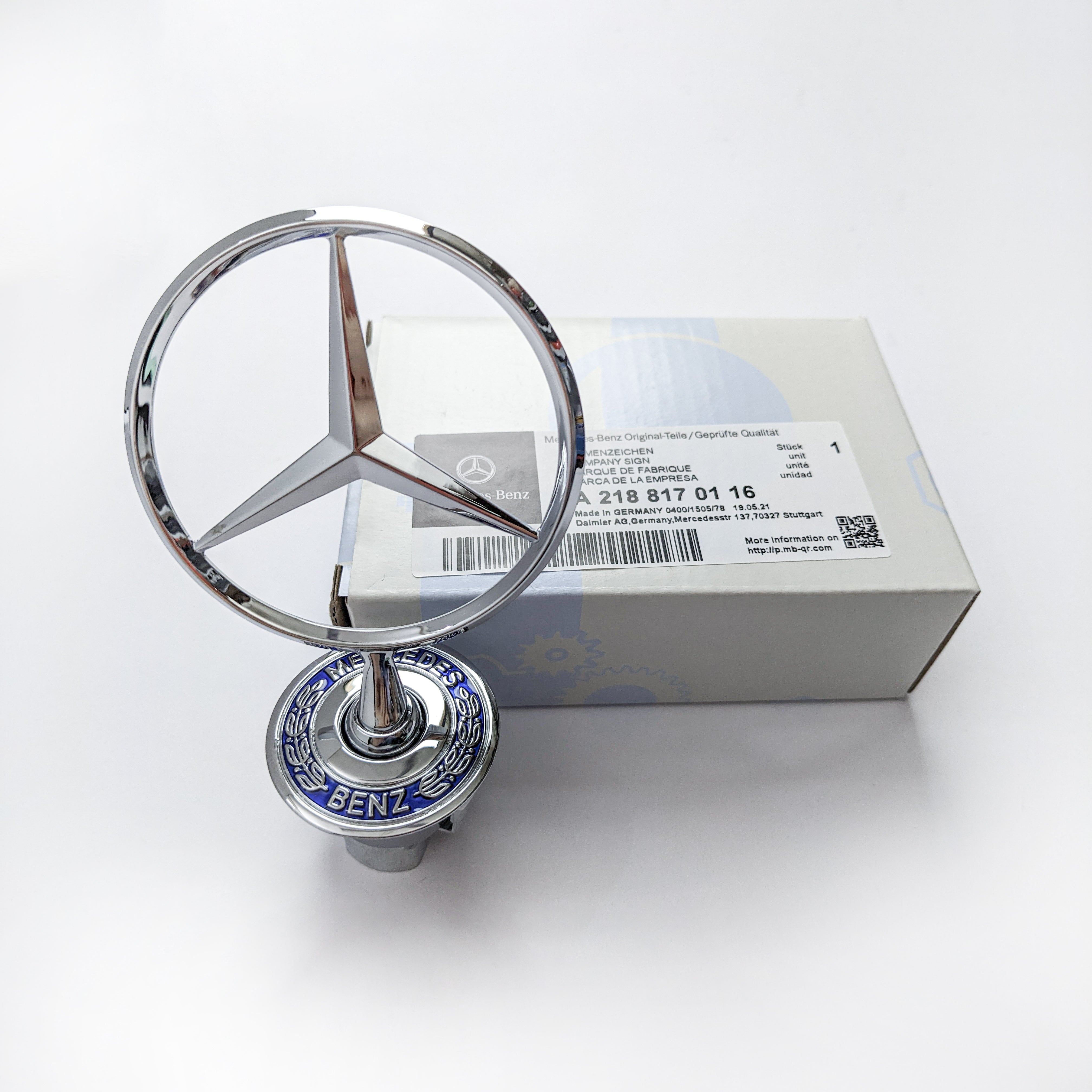 Mercedes-Benz Hood Bonnet Star Stand Up Badge Emblem Italiaspares