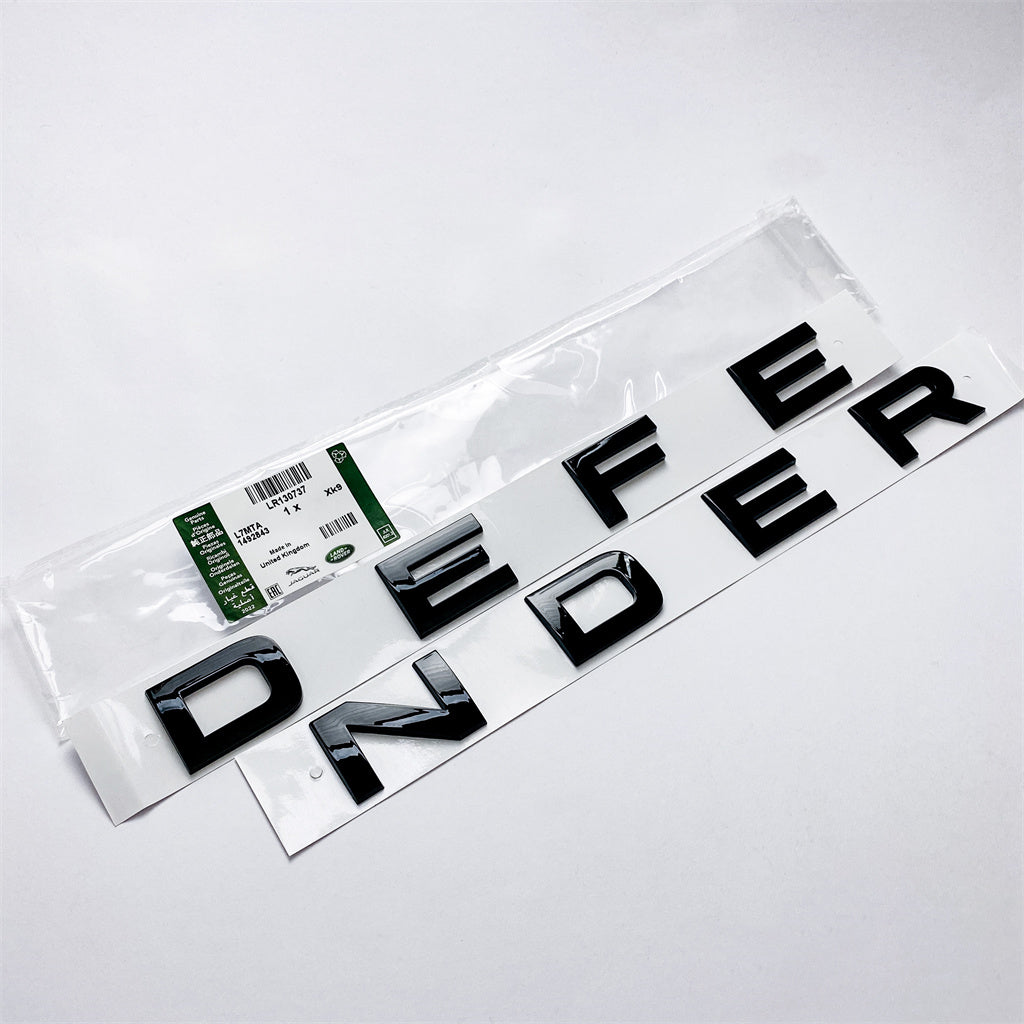 Land Rover Gloss Black "DEFENDER" Hood Lettering Emblem Badge LR084221 Italiaspares