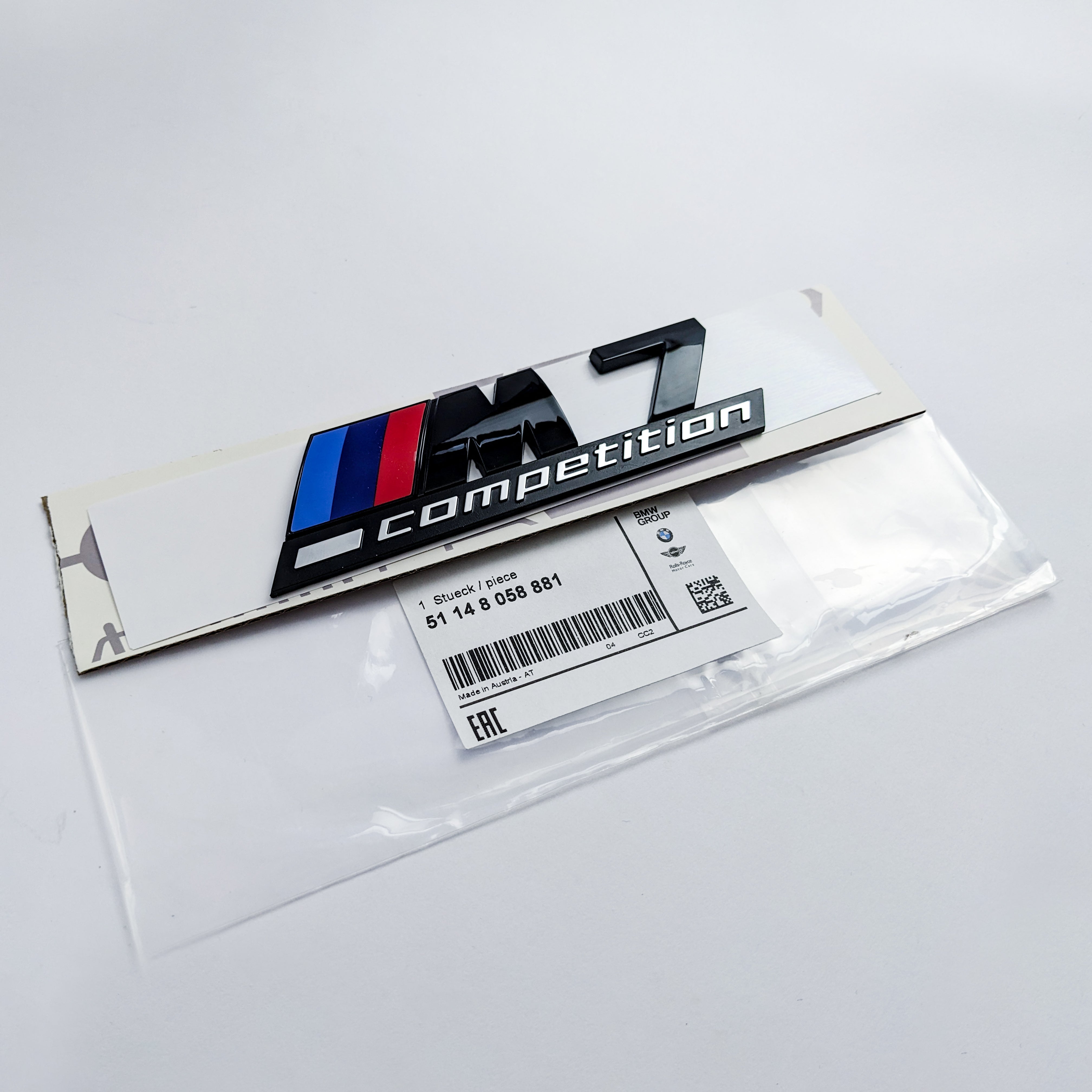 BMW 7 Series Emblem M7 COMPETITION Number Letters Rear Trunk Badge Sticker 51148061626 Italiaspares