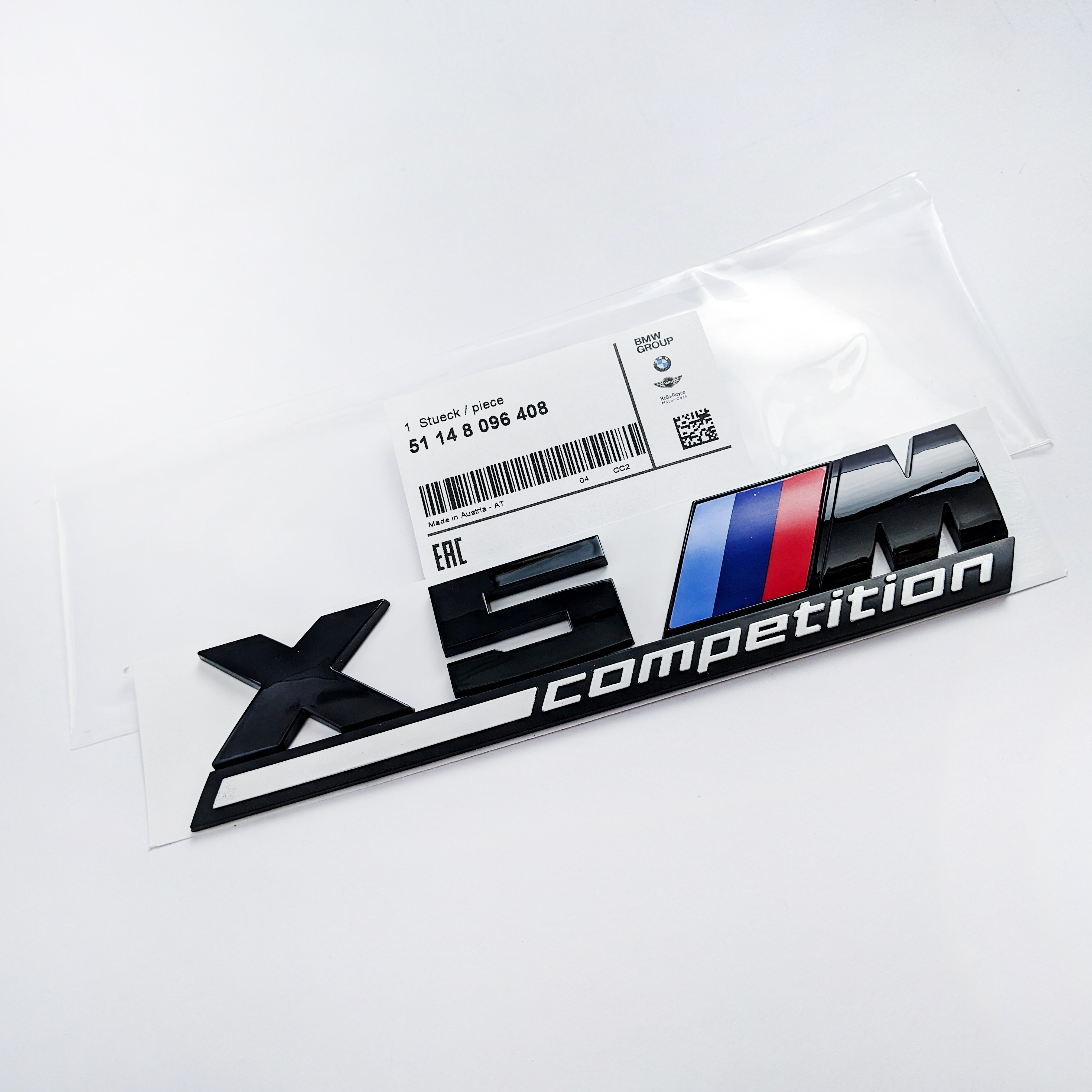 MW X5 M Competition Tailgate Rear Black Emblem Badge Sticker 51148096408 Italiaspares