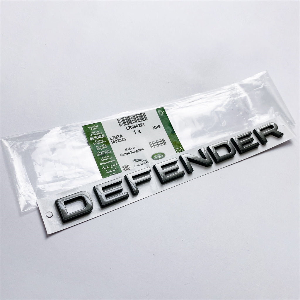 Land Rover "DEFENDER" Matte Sliver Rear Door Liftgate Letter Nameplate Emblem Badge LR084221 Italiaspares