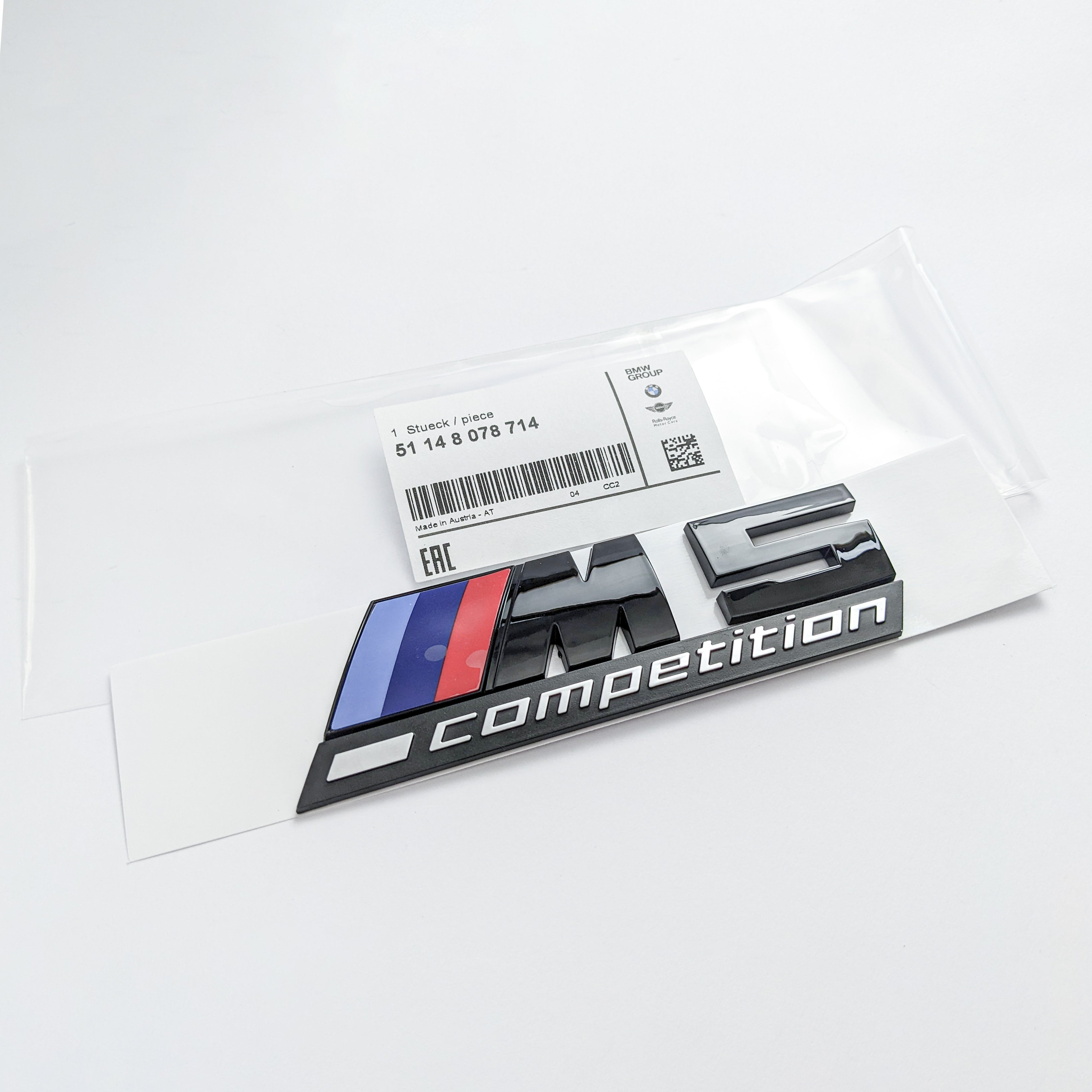 BMW 5 Series Emblem M5 COMPETITION Number Letters Rear Trunk Badge Sticker 51148078714 Italiaspares