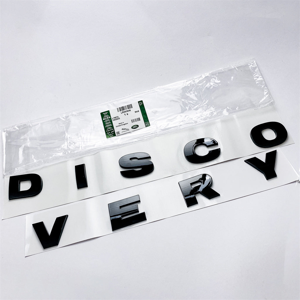 Land Rover "DISCOVERY" Gloss Black Boot Badge Emblem LR063646 Italiaspares