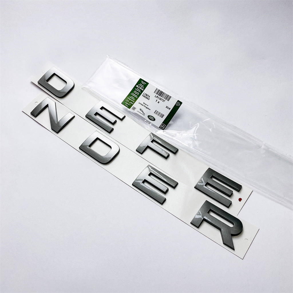 Land Rover Matte Sliver "DEFENDER" Hood Lettering Emblem Badge LR130737 Italiaspares