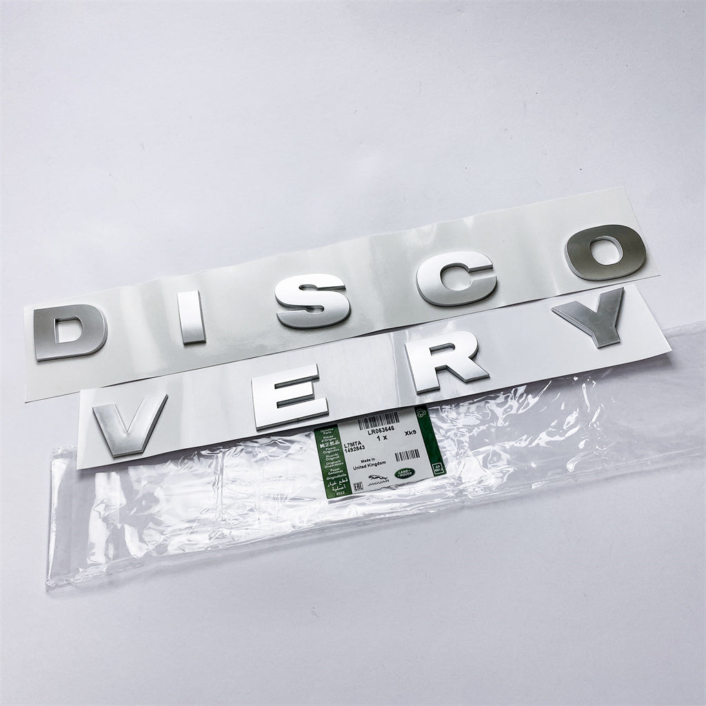 Land Rover "DISCOVERY" Chrome Sliver Boot Badge Emblem LR063646 Italiaspares