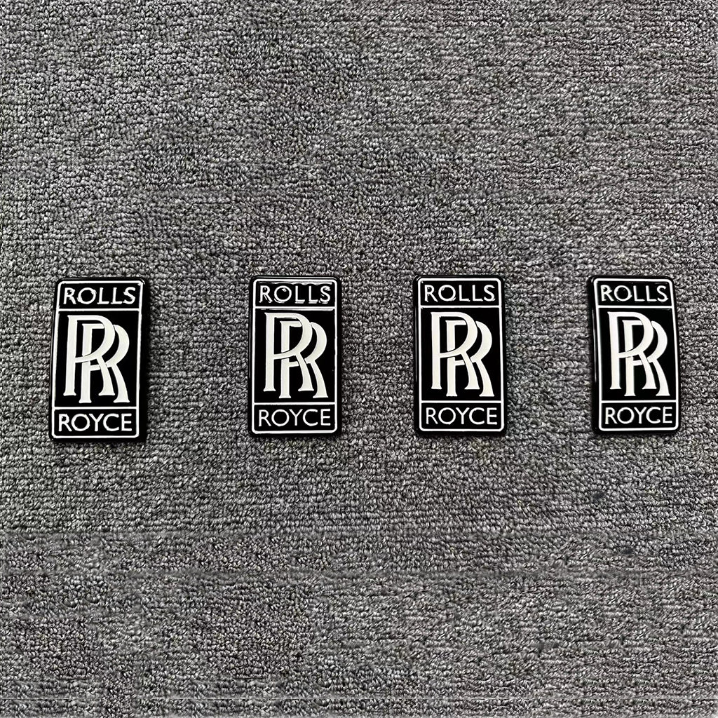 Rolls Royce Ghost Wraith Phantom Dawn Black Front Bumper Emblem Badge Set 51147442232 Italiaspares