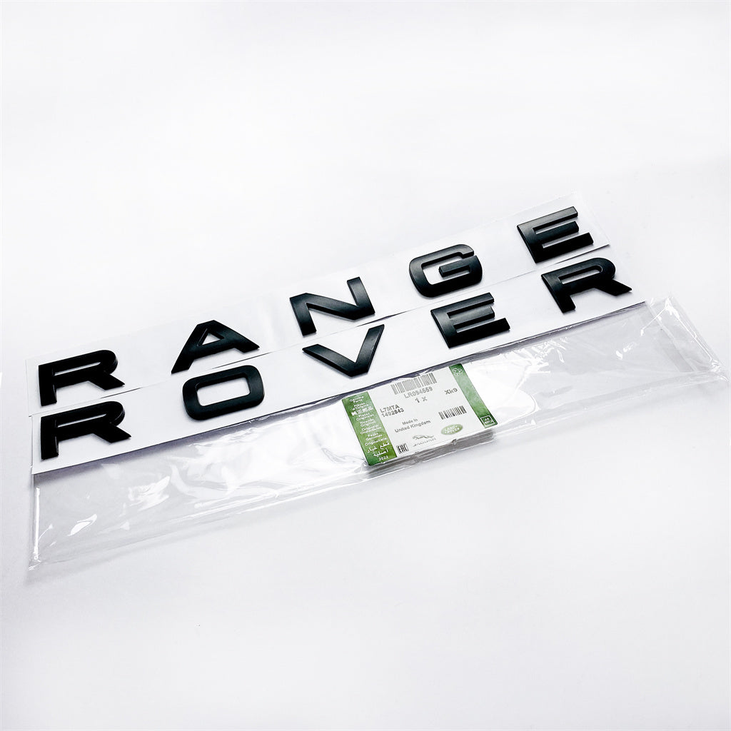 Land Rover Rear Front Hood Emblem fit "Range Rover" Sport Evoque Letter Matte Black Nameplate LR094559 Italiaspares