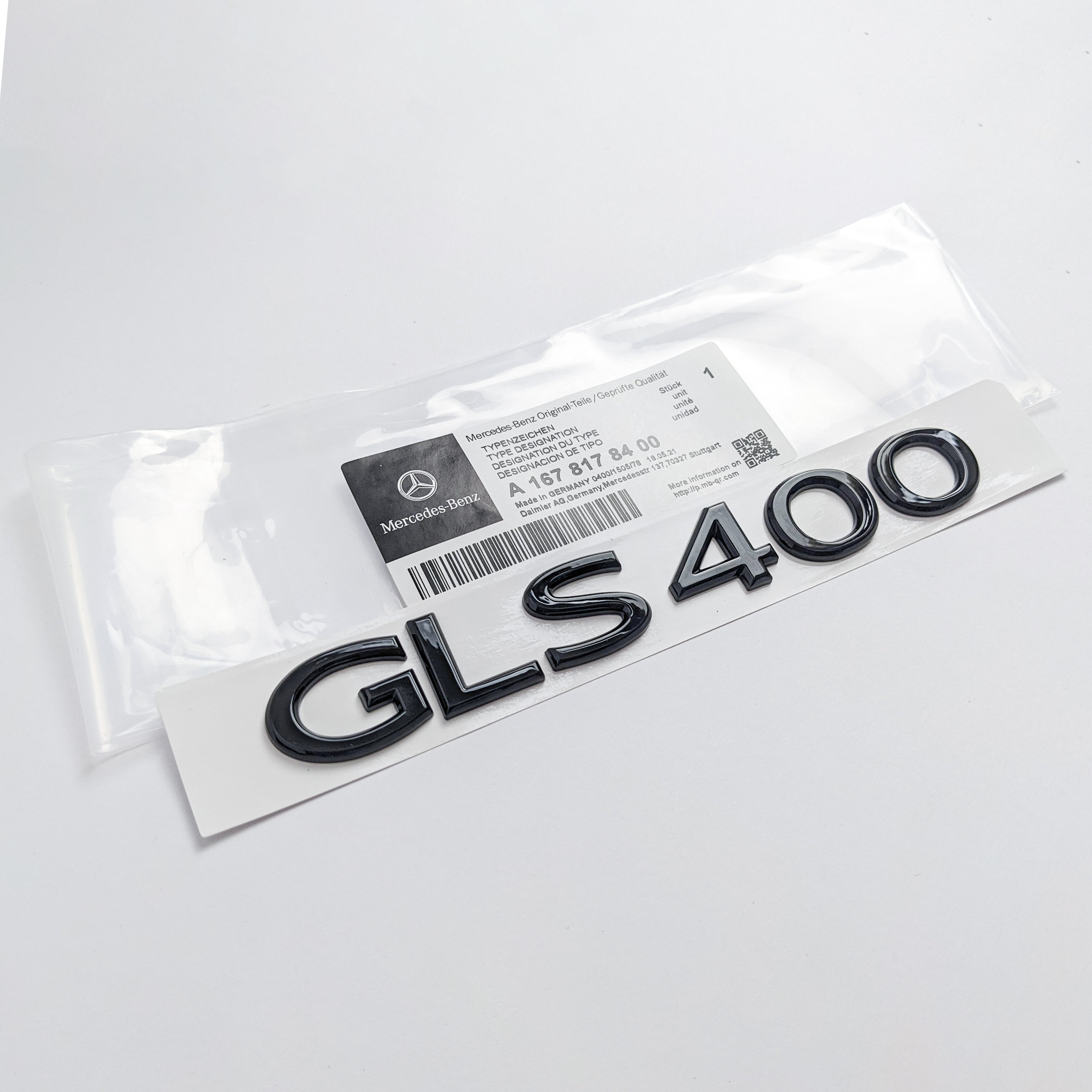 Mercedes Benz "CLS400" Gloss Black Number Letter Emblem Badge Italiaspares