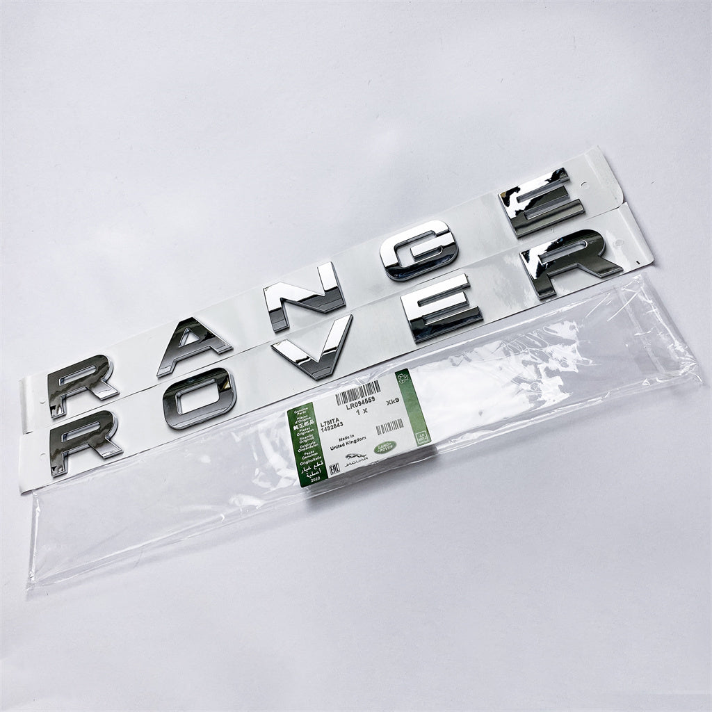 Land Rover Rear Front Hood Emblem fit "Range Rover" Sport Evoque Letter Chrome Silver Nameplate LR094559 Italiaspares