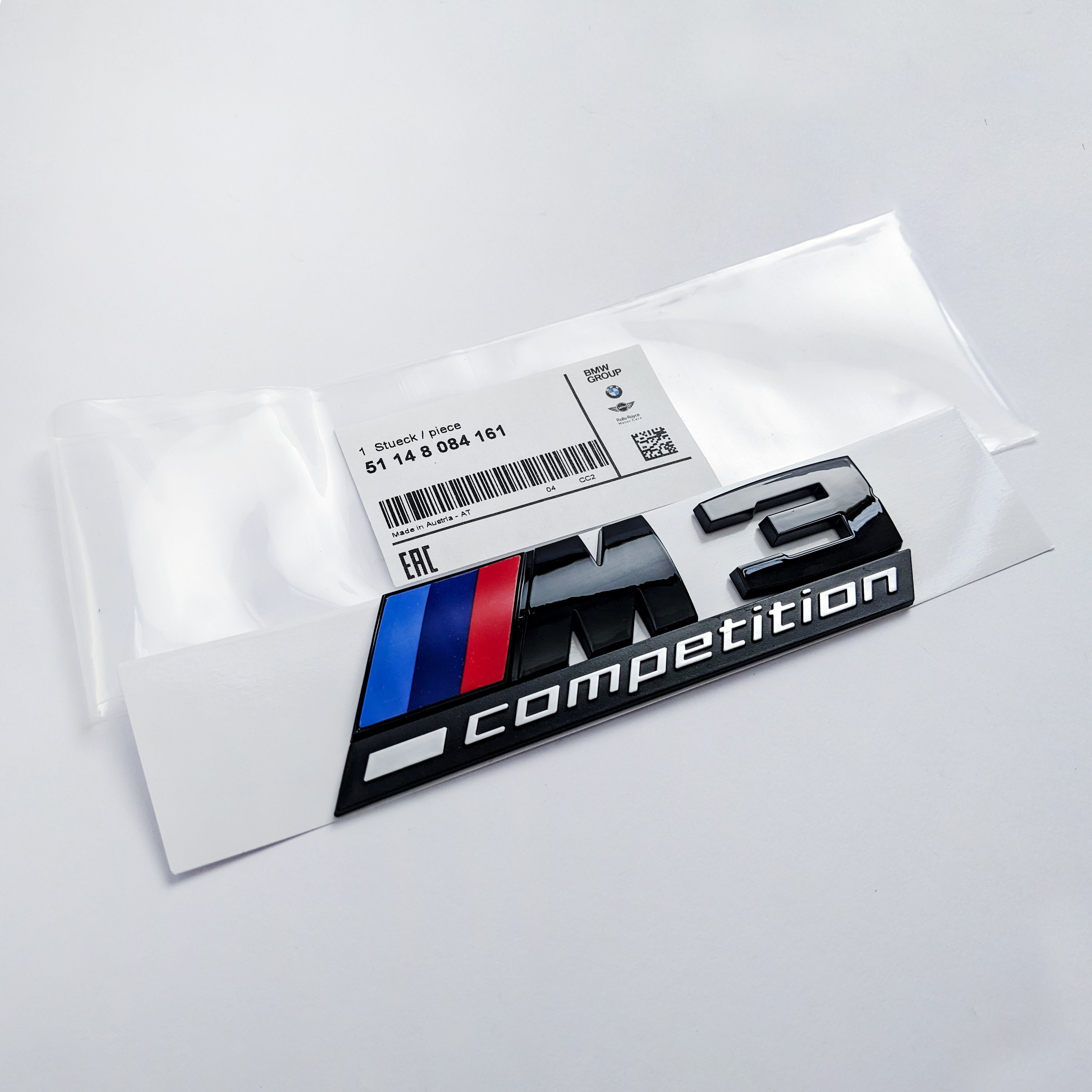 BMW 3 Series Emblem M3 COMPETITION Number Letters Rear Trunk Badge Sticker 51148084161 Italiaspares