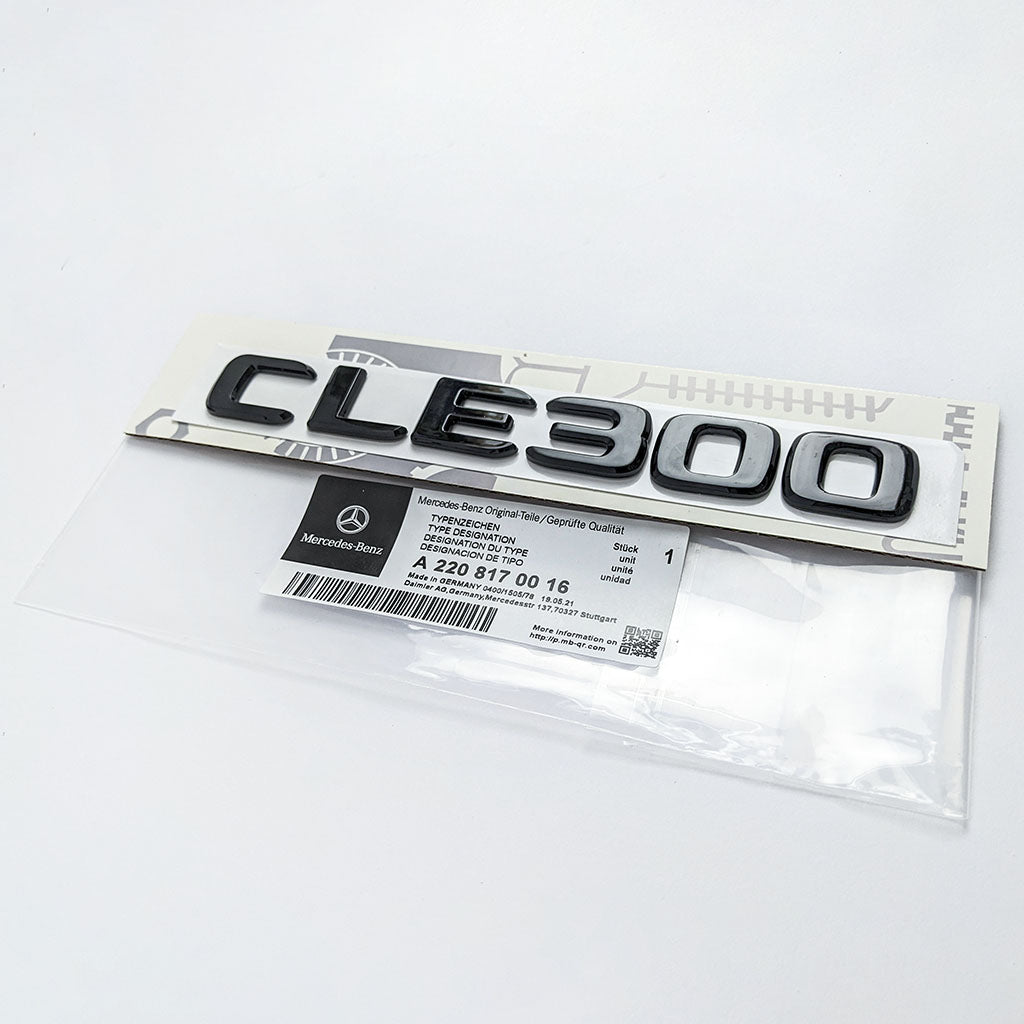 Mercedes Benz Gloss Black "CLE300" Rear Trunk Nameplate Emblem Badge Italiaspares