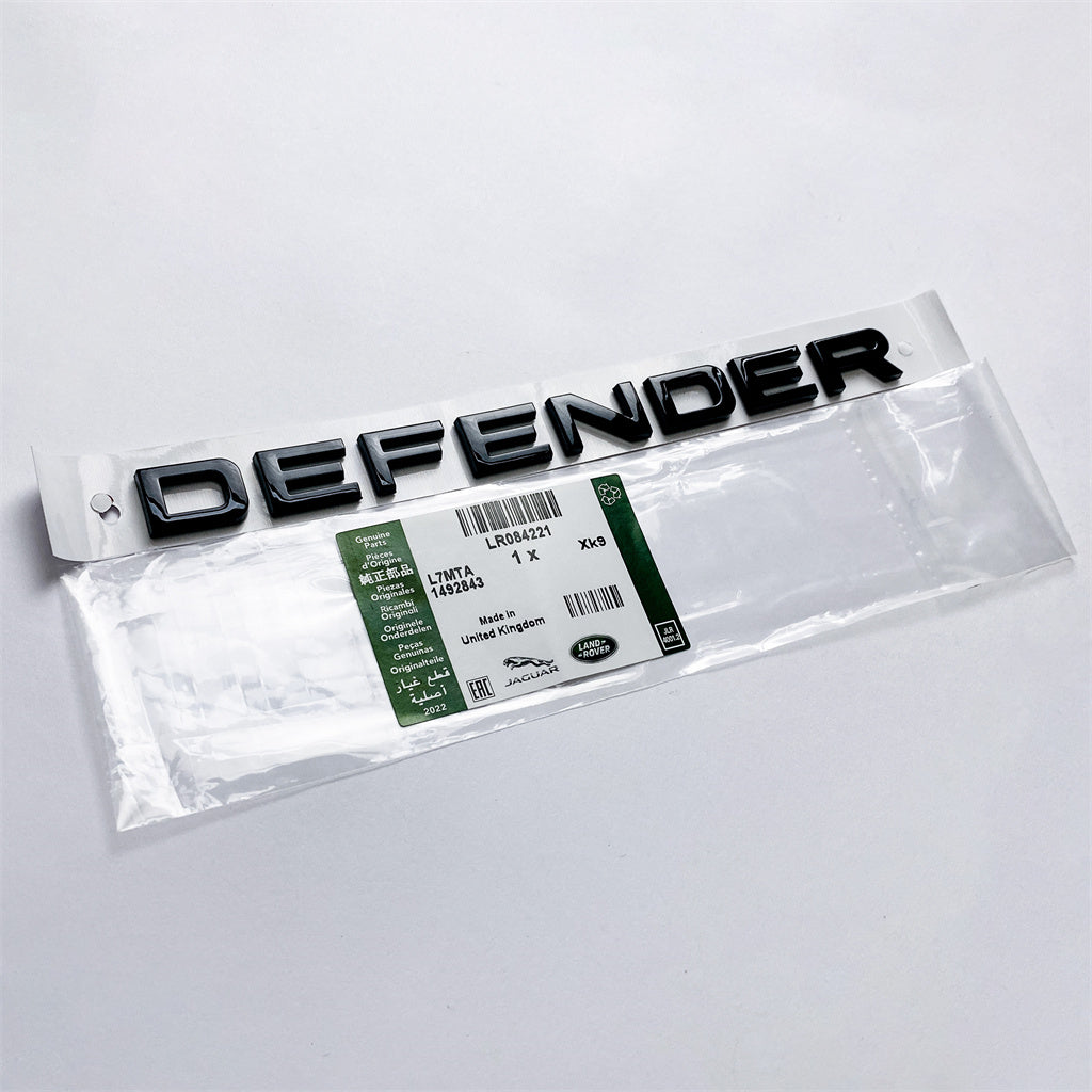 Land Rover "DEFENDER" Rear Door Liftgate Letter Nameplate Emblem Badge LR084221 Italiaspares