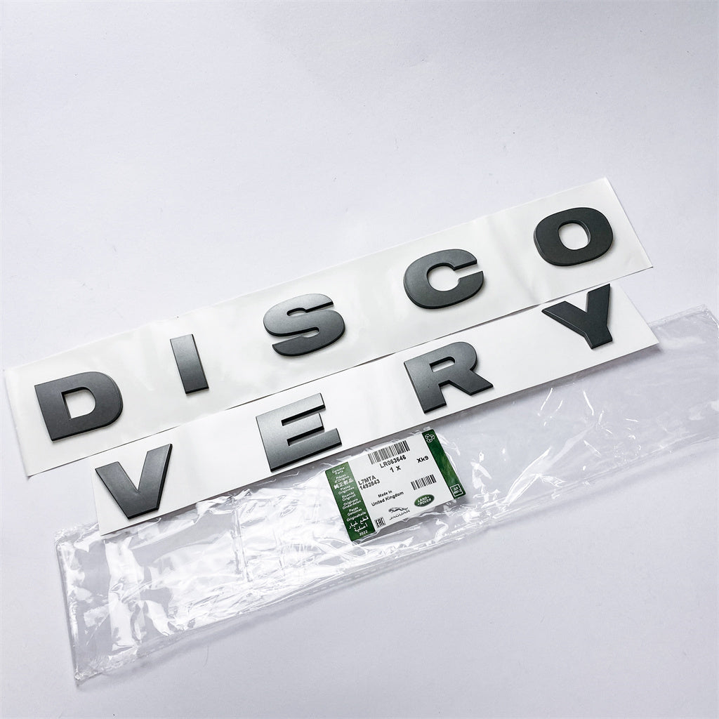 Land Rover Grey "DISCOVERY" Boot Badge Emblem LR063646 Italiaspares