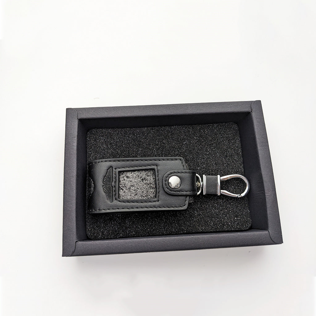 Aston Martin Leather Black Key Pouch Key Case Italiaspares