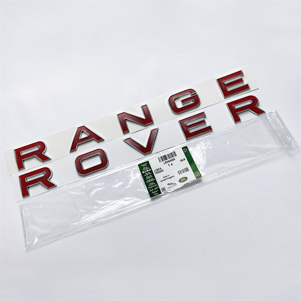 Land Rover Rear Front Hood Emblem fit "Range Rover" Sport Evoque Letter Red Nameplate LR094559 Italiaspares