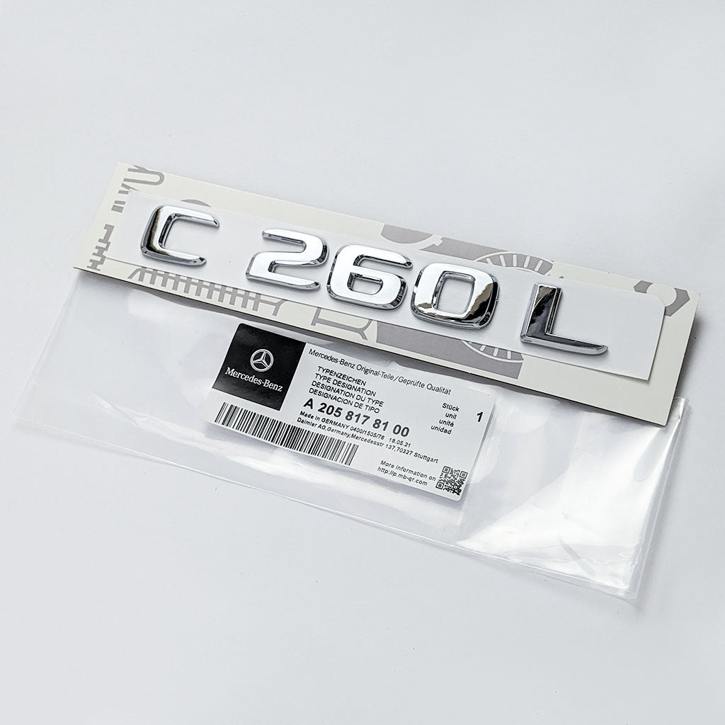 Chrome "C260L" Letter Emblem Trunk Logo Nameplate Badge For Mercedes Benz Factory
