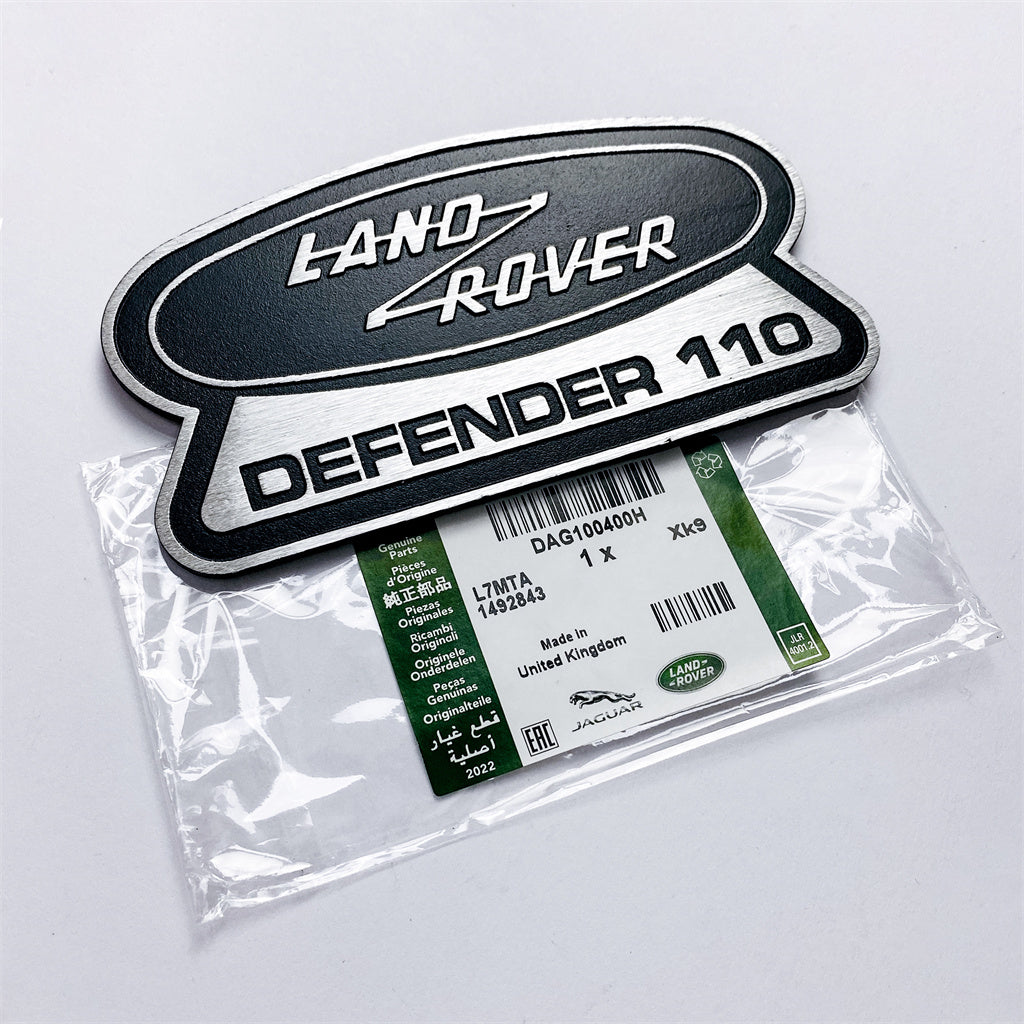 Land Rover DEFENDER 110 Four Wheel Badge Emblem Medal DAG100400H Italiaspares