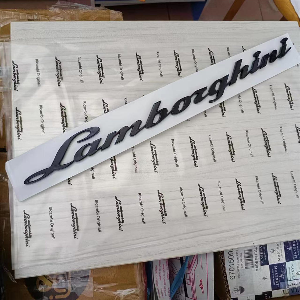 1X Lamborghini URUS Logo Script Lettering Emblem Gloss Black Badge 4ML853742 Italiaspares