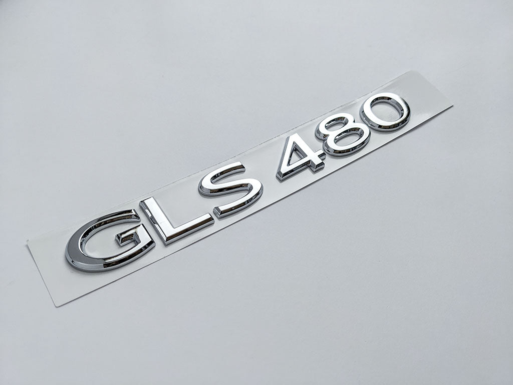Mercedes Benz Chrome Sliver "GLS480" Rear Trunk Letter Badge Logo Italiaspares