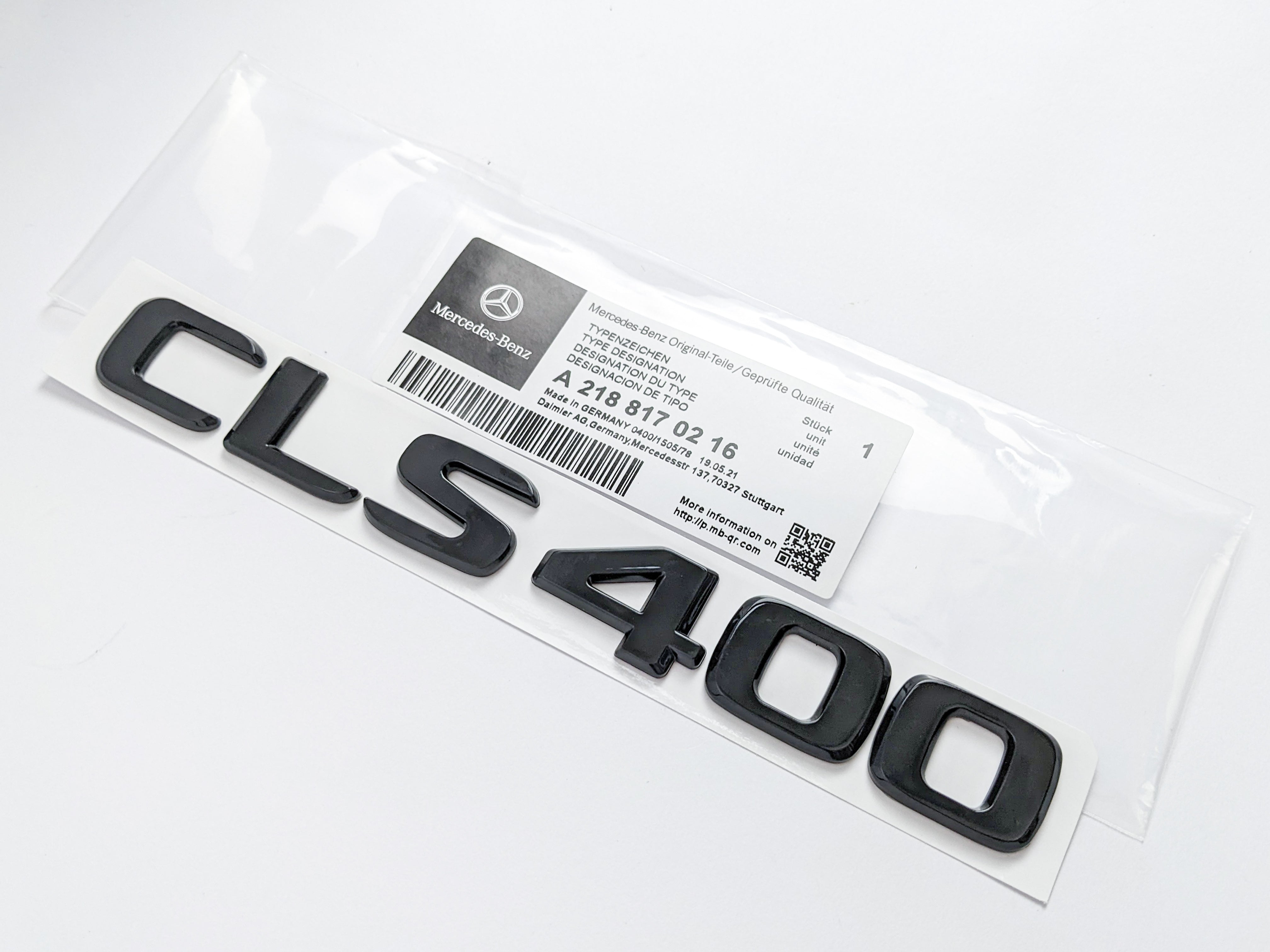 Mercedes Benz "GLS400" Gloss Black Rear Trunk Emblem Letter Badge Italiaspares