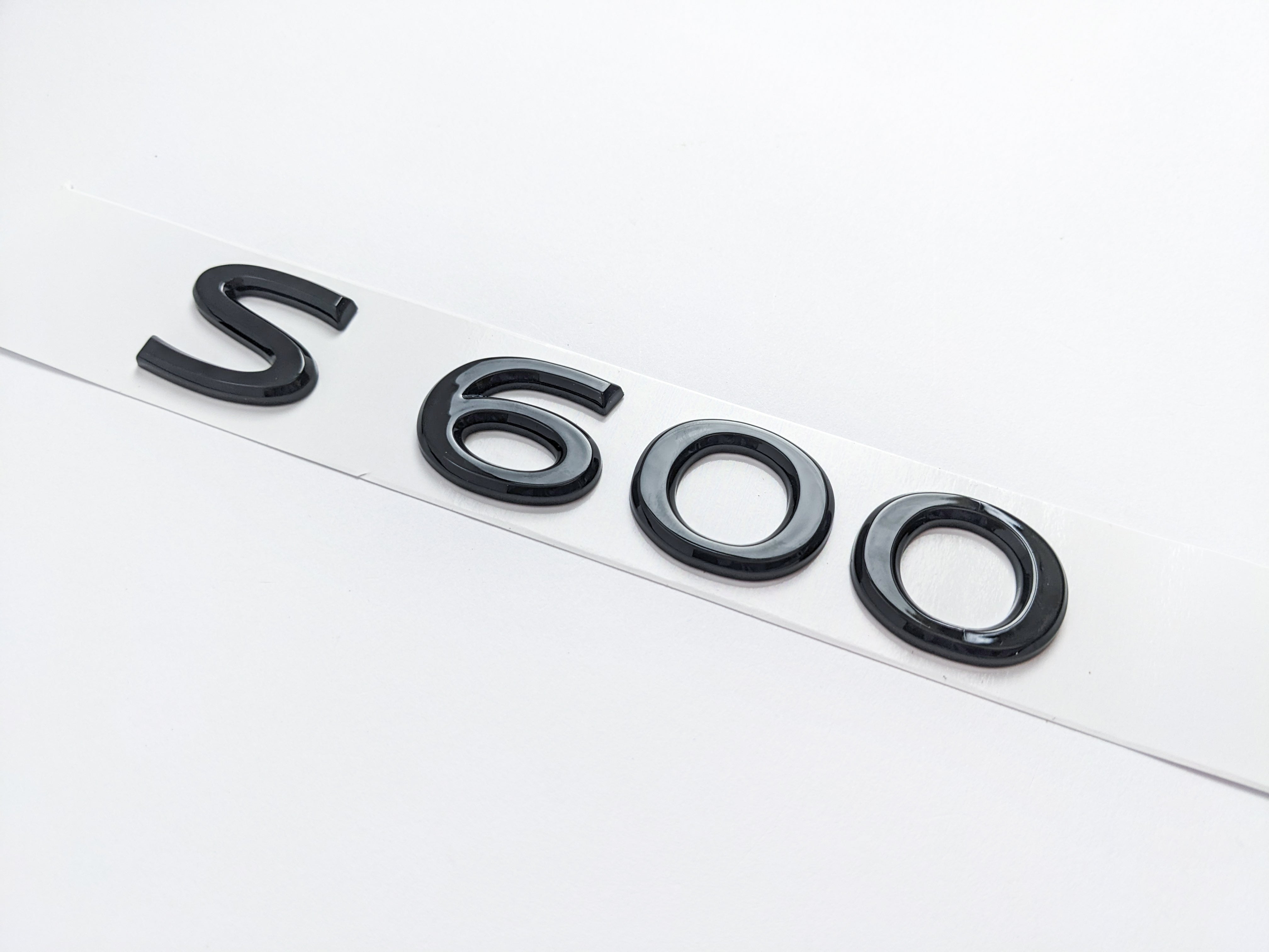 Mercedes-Benz Gloss Black "S600" Rear Trunk Emblem Badge Logo Italiaspares