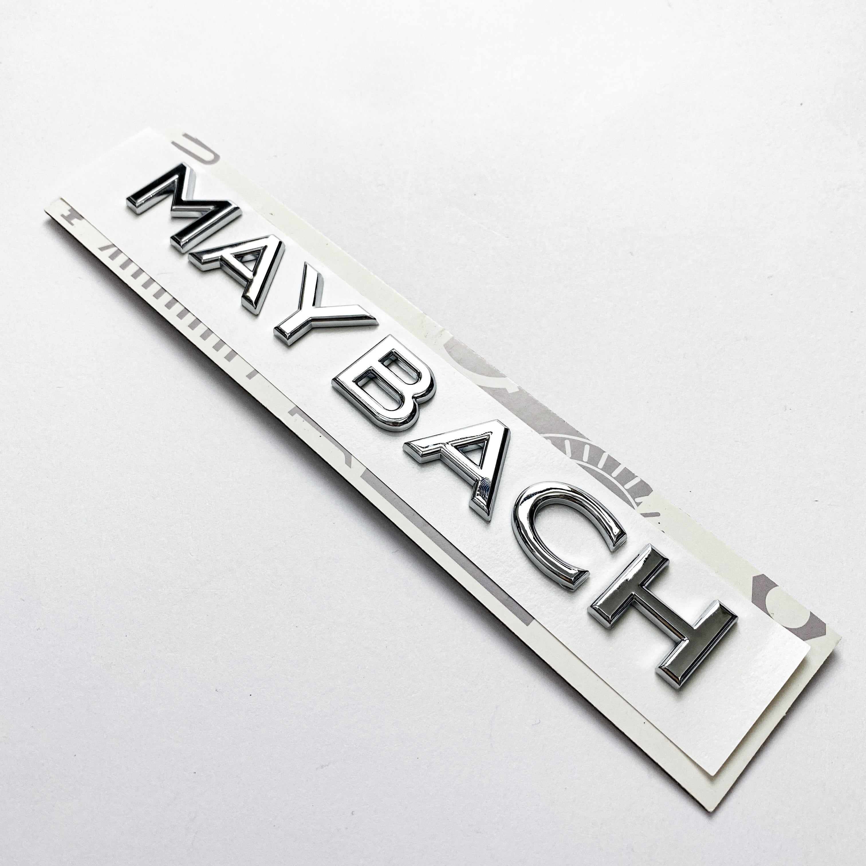 Mercedes Benz Chrome Silver "MAYBACH" Rear Trunk Letters Badge Emblems Sticker Italiaspares