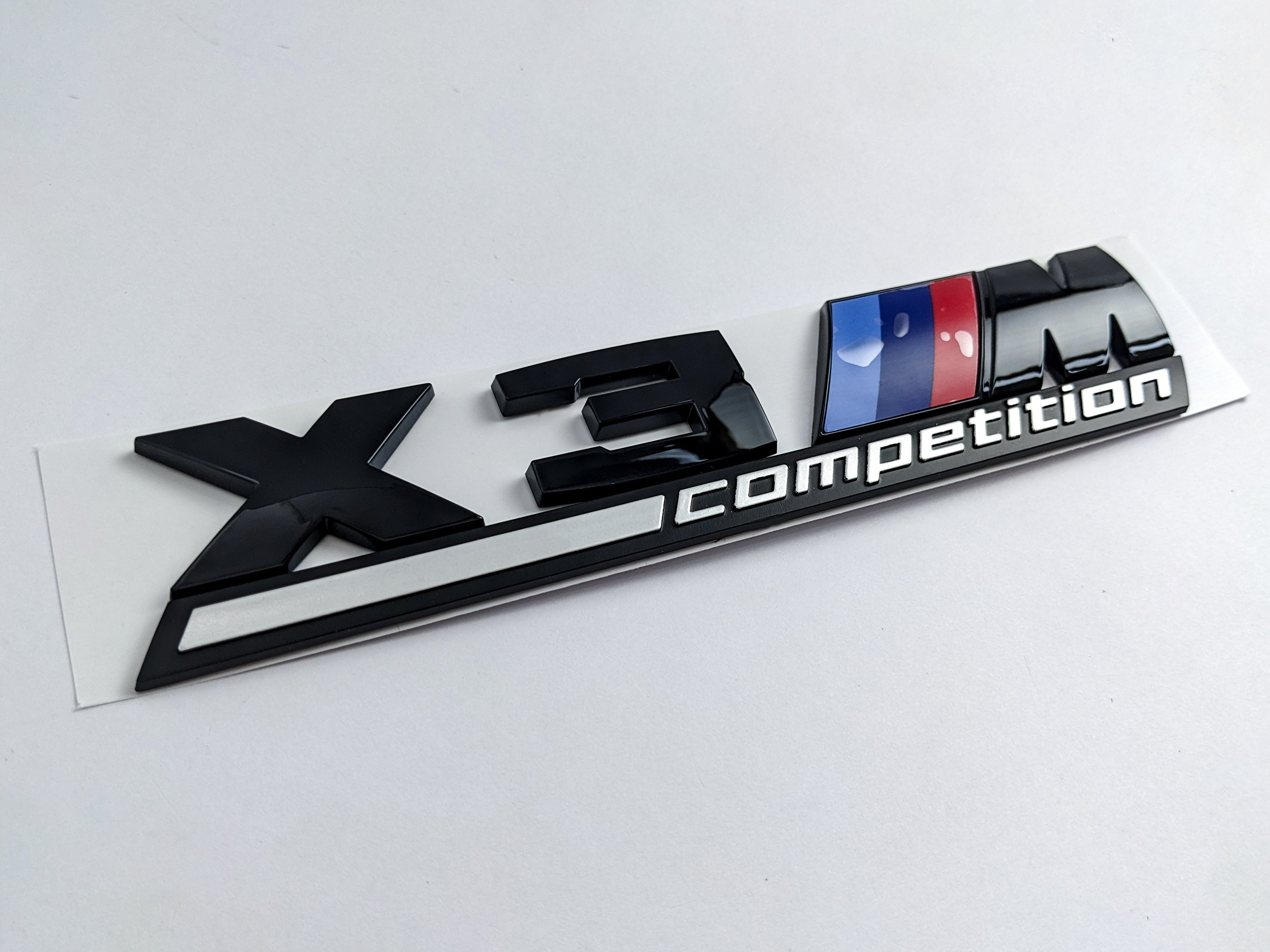 BMW X3 M Competition Tailgate Rear Black Emblem Badge Sticker 51148077609 Italiaspares