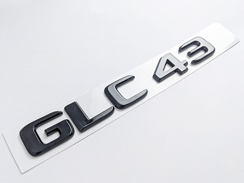 Mercedes Benz "GLC43" Gloss Black Letters Rear Trunk Emblem Badge Italiaspares