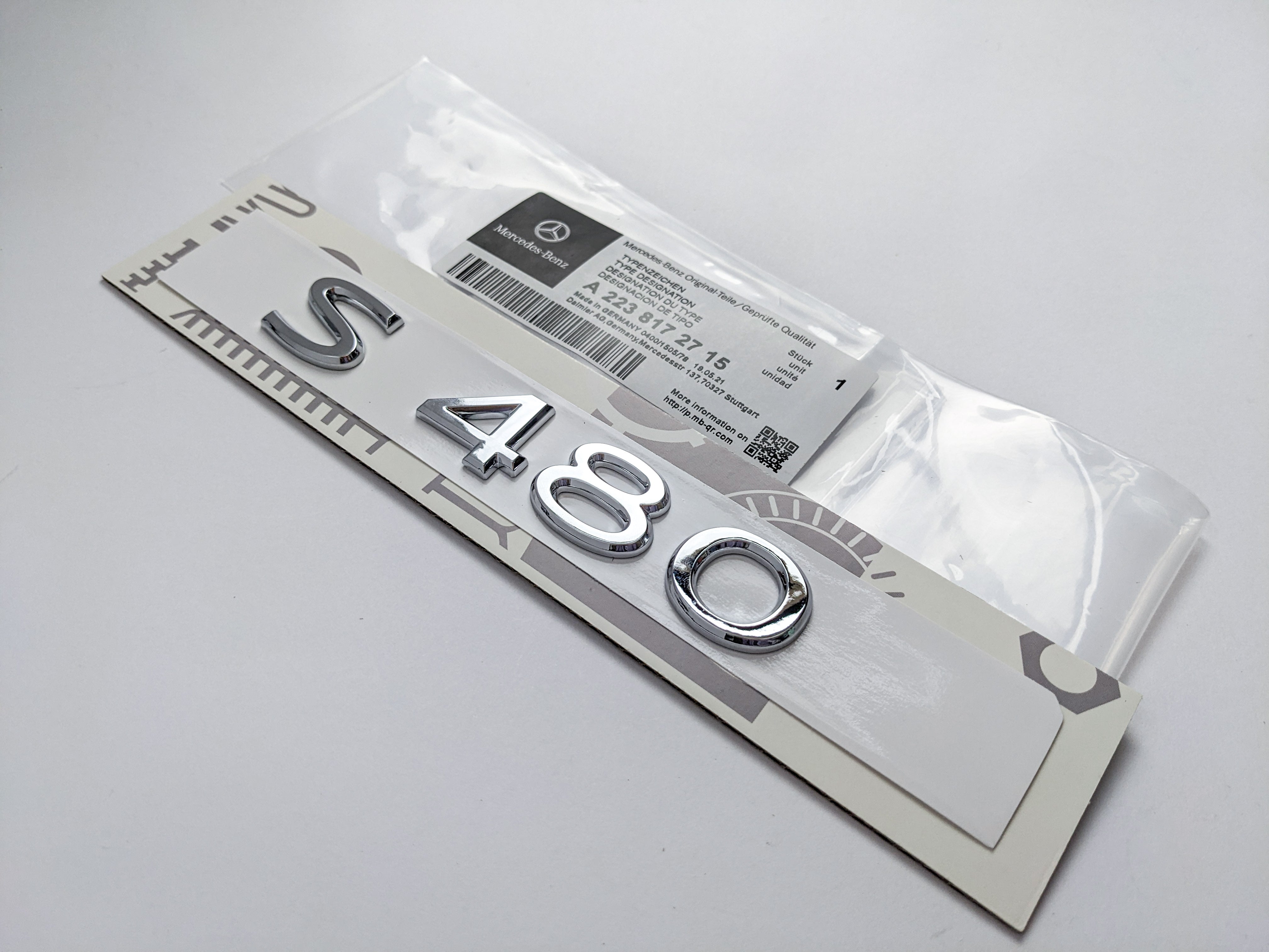 Mercedes Benz Chrome Sliver "S480" Letter Emblem Trunk Logo Nameplate Badge Italiaspares