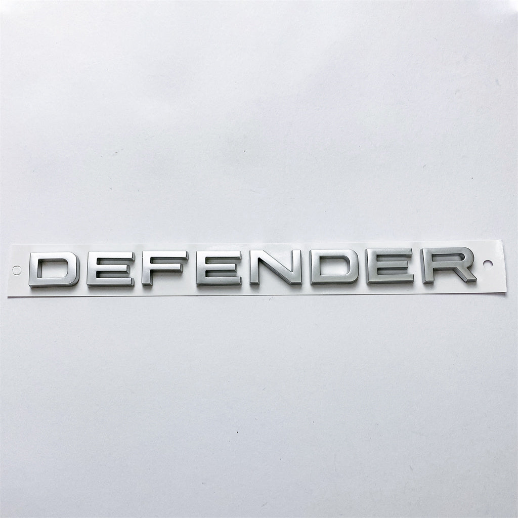 Land Rover "DEFENDER" Chrome Sliver Rear Door Liftgate Letter Nameplate Emblem Badge LR084221 Italiaspares