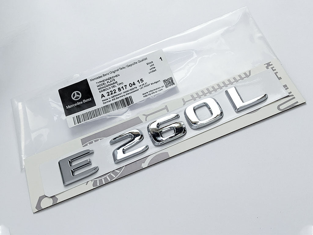 Mercedes Benz E260L Rear Trunk Emblem Decal Badge Factory