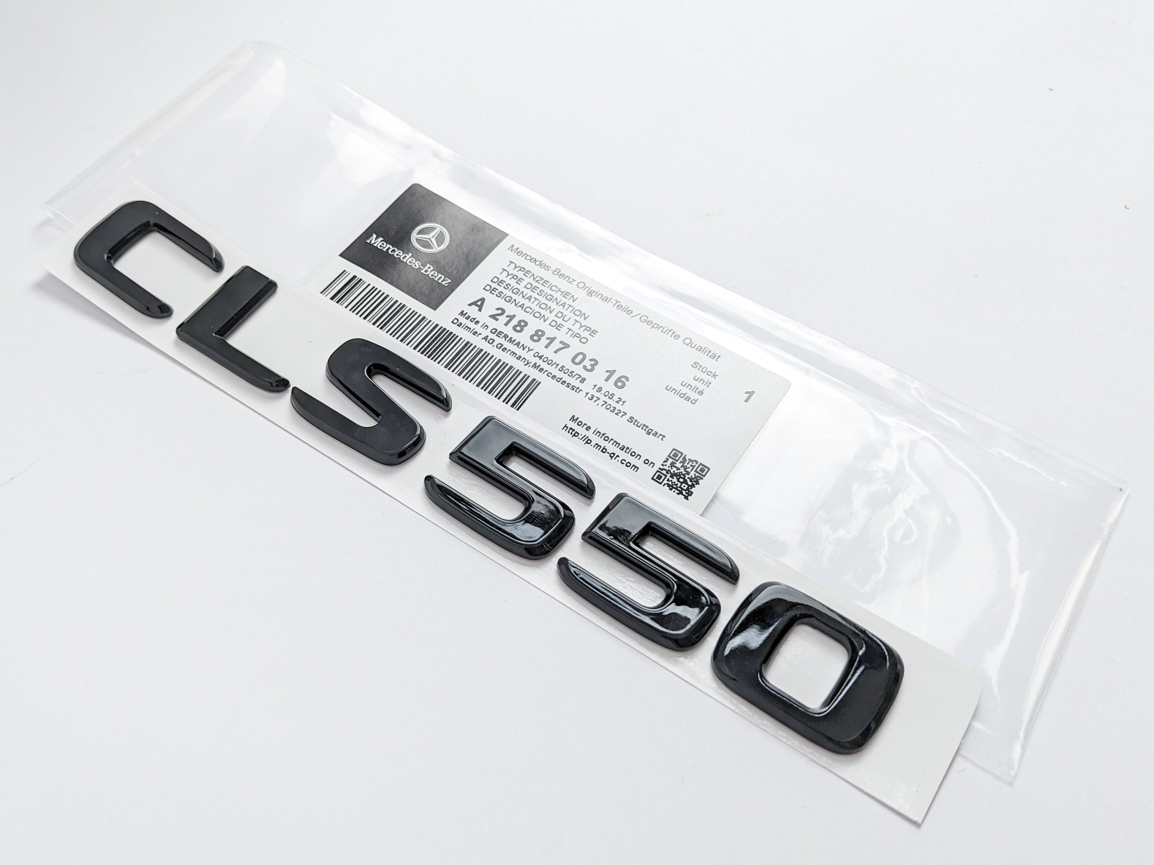 Mercedes Benz "CLS550" Gloss Black Rear Trunk Letter Emblem Badge Italiaspares
