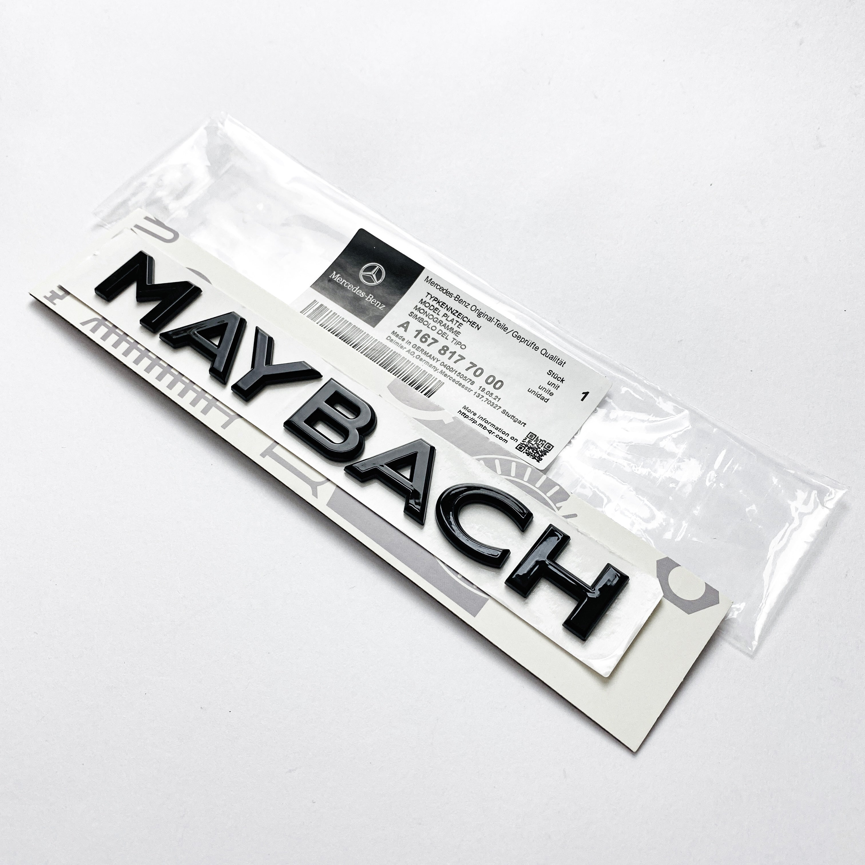 Mercedes Benz Gloss Black "MAYBACH" Rear Trunk Letters Badge Emblems Sticker Italiaspares
