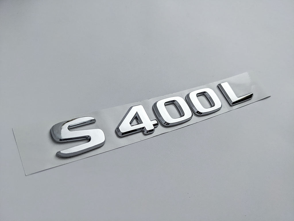 Mercedes-Benz Chrome Silver "S400L" Rear Trunk Emblem Badge Logo Italiaspares