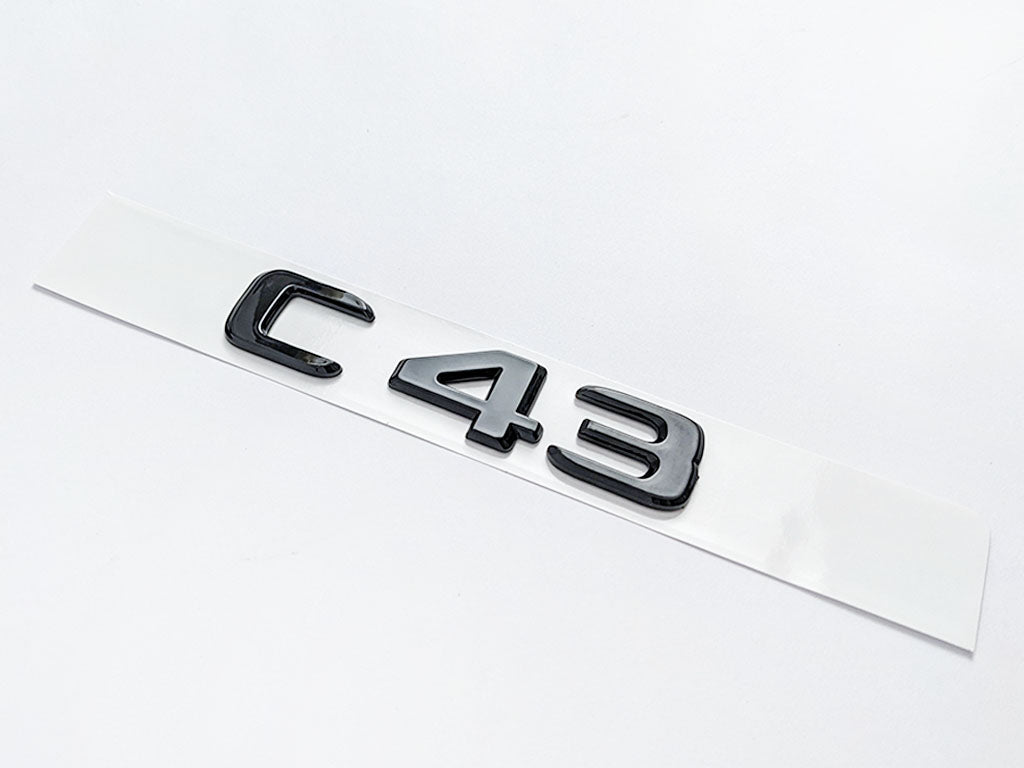 Grossy Black "C43" Rear Trunk Emblem Decal Badge For Mercedes Benz C43 Factory
