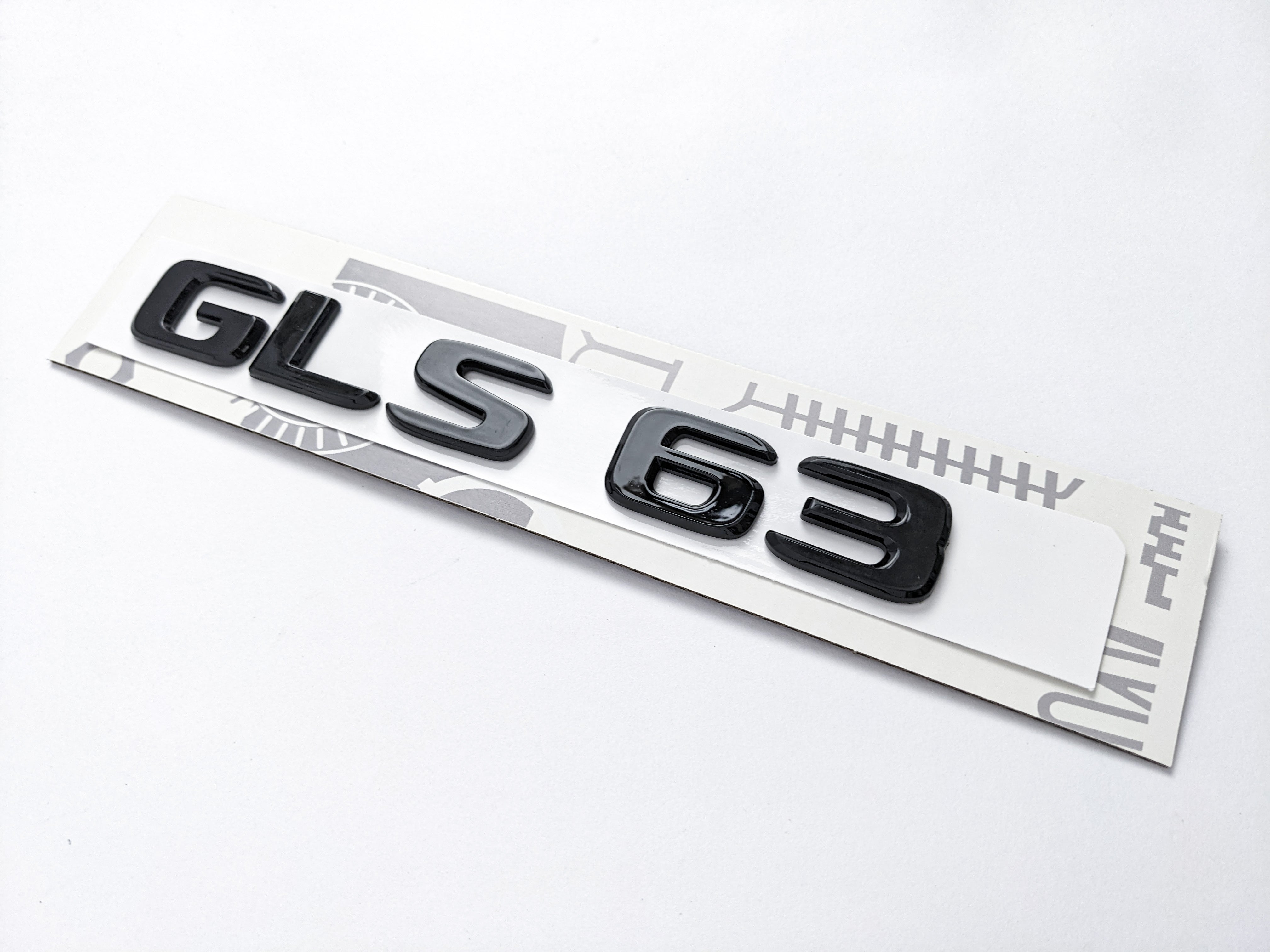 Mercedes Benz Gross Black "GLS63" Rear Trunk Emblem Decal Badge Italiaspares