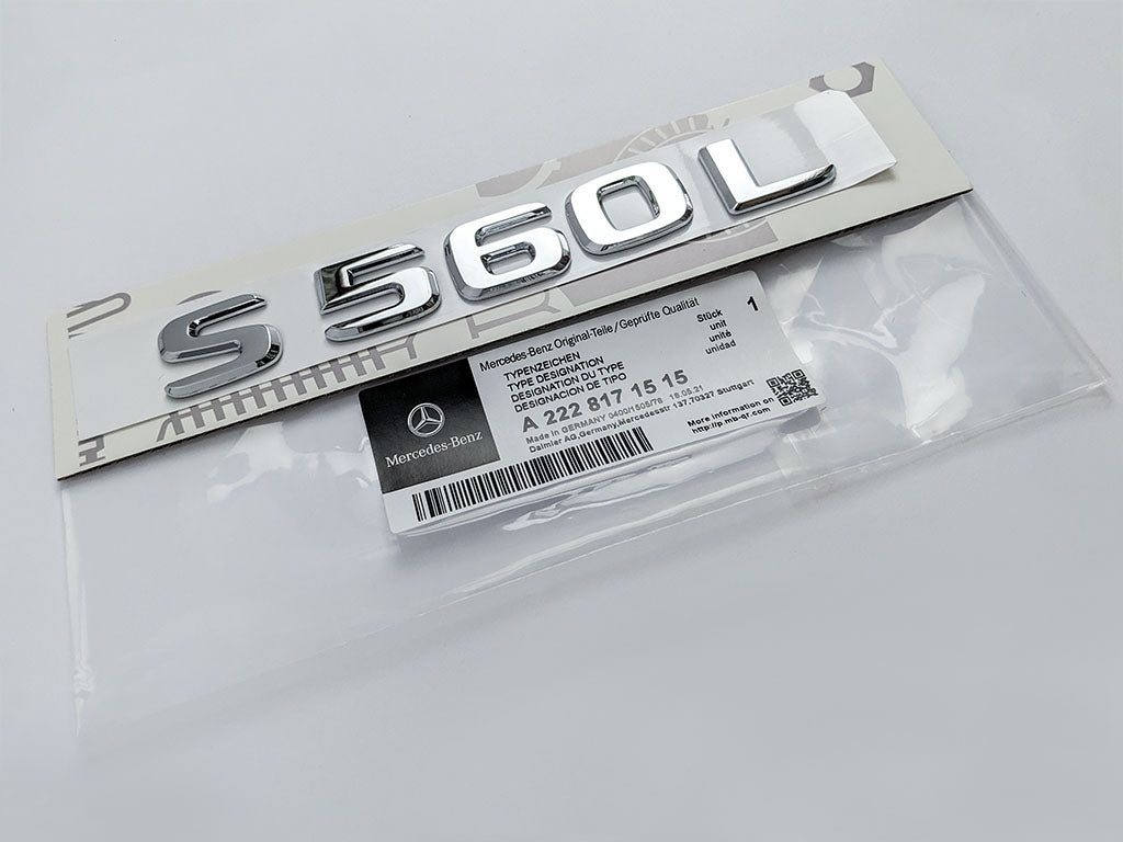 Mercedes Benz Chrome Sliver "S560L" Letter Emblem Trunk Logo Nameplate Badge Italiaspares